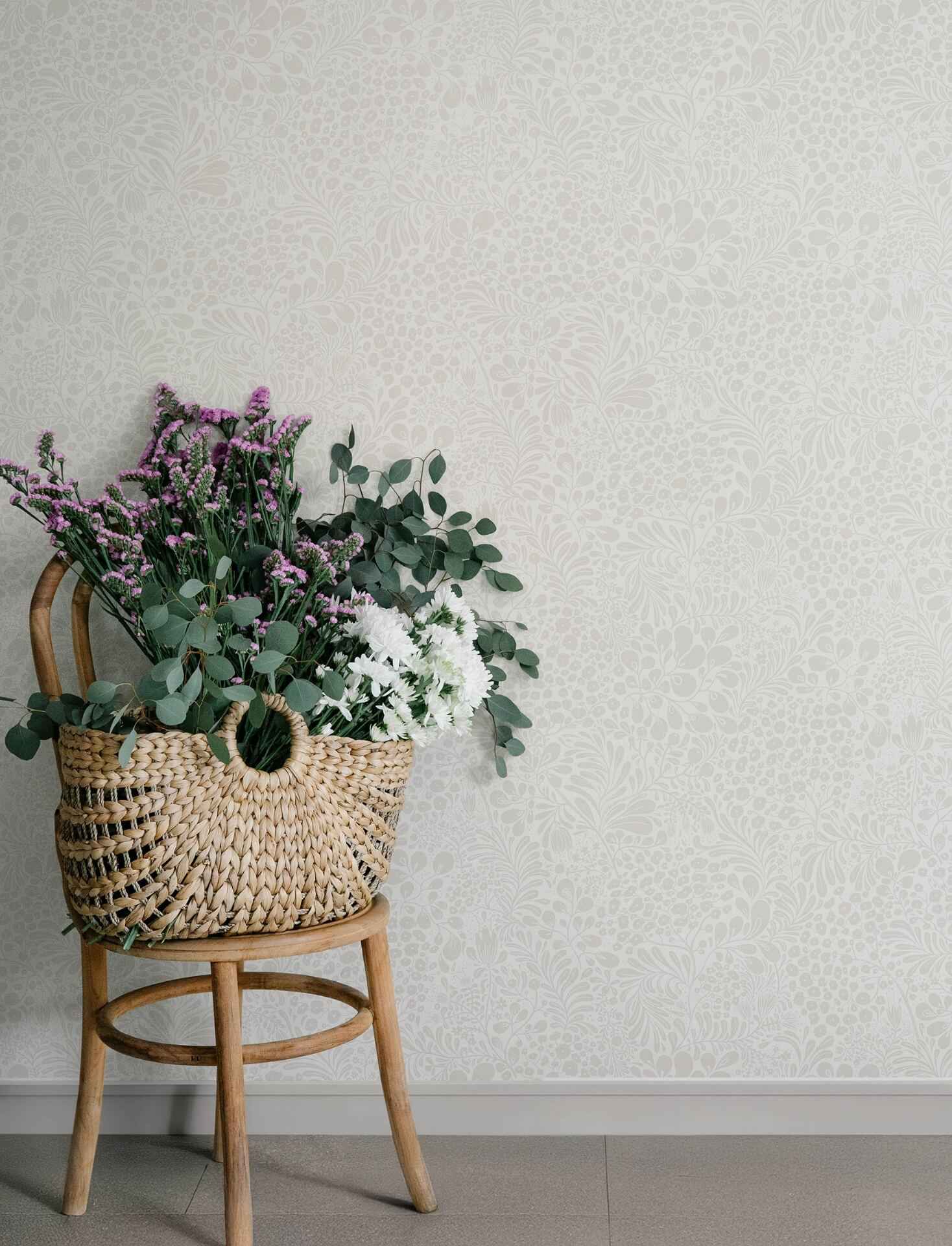 Siv Dove Botanical Wallpaper - York Wallcoverings - 4201-48001 - York Wallcoverings Wallpaper