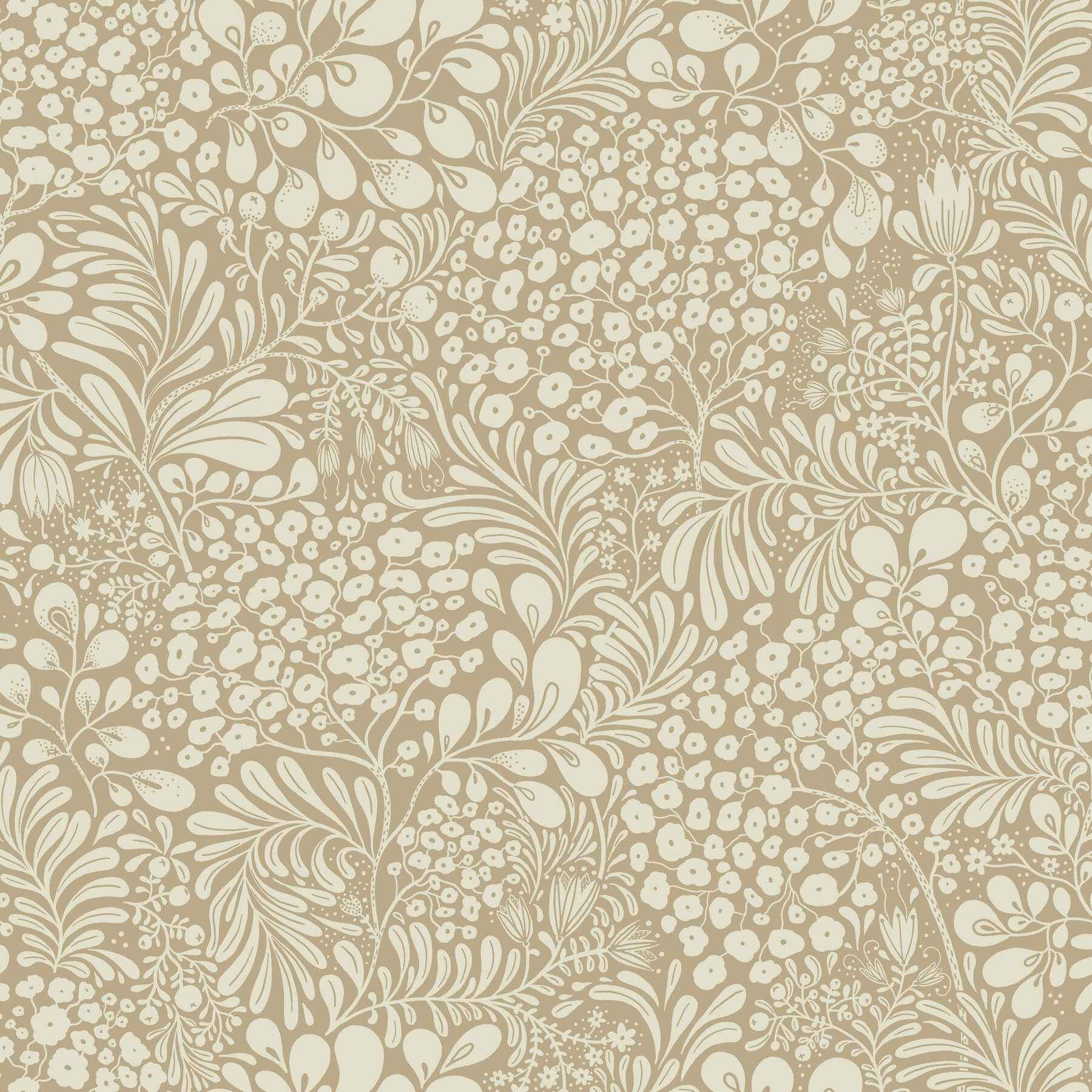 Siv Chestnut Botanical Wallpaper - York Wallcoverings - 4201-48002