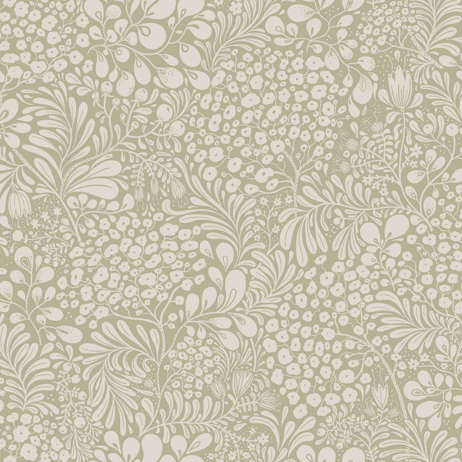 Siv Sage Botanical Wallpaper - York Wallcoverings - 4201-48003