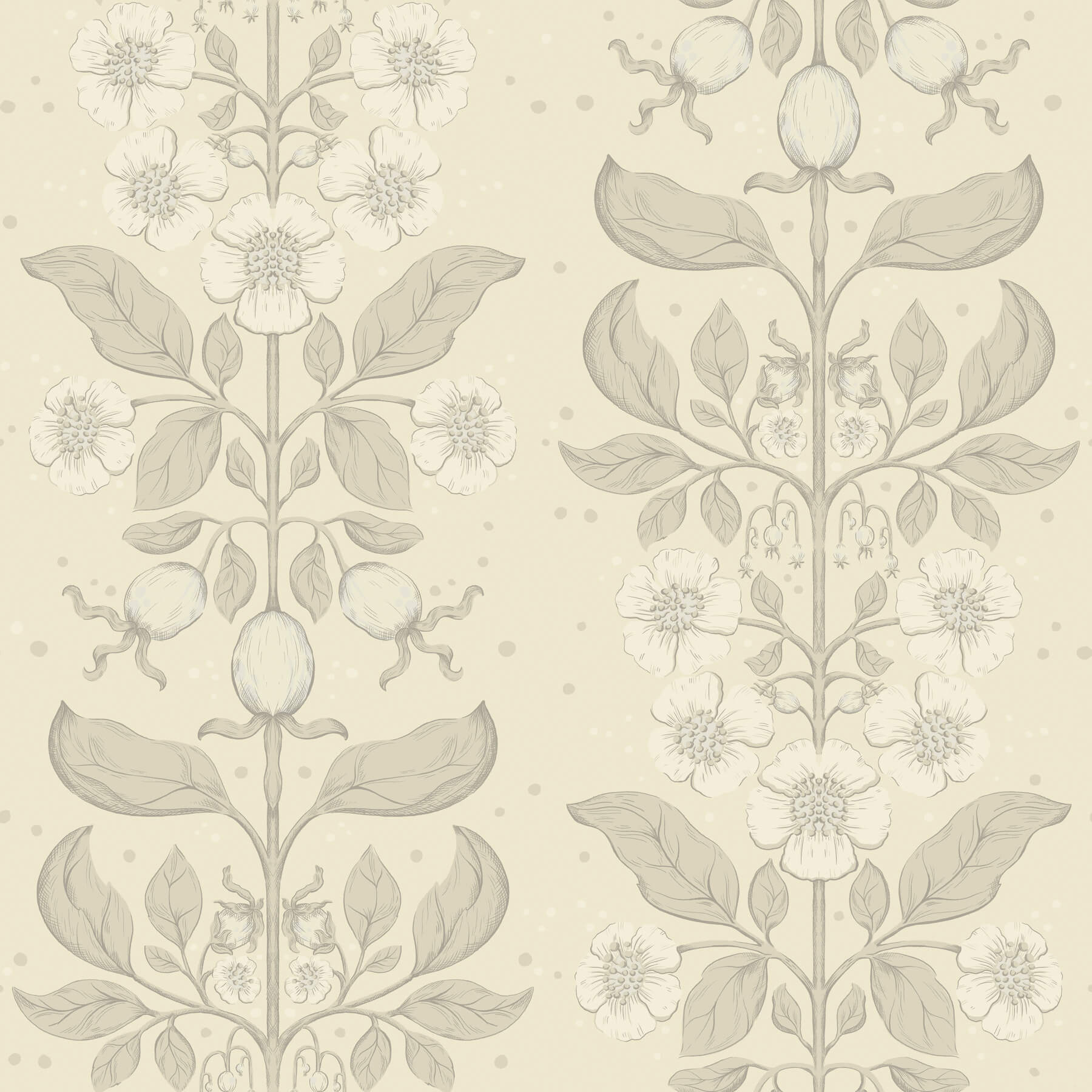 rosa-cream-floral-columns-wallpaper-york-wallcoverings-4201-48009 - York Wallcoverings Wallpaper