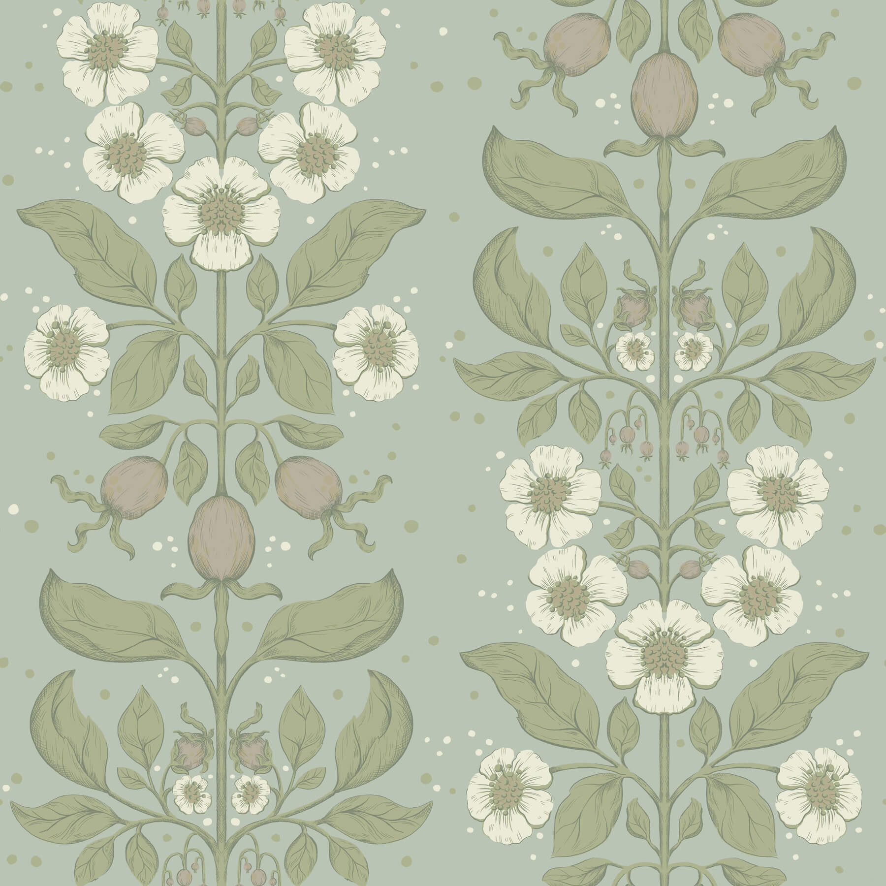 rosa-sky-blue-floral-columns-wallpaper-york-wallcoverings-4201-48011 - York Wallcoverings Wallpaper