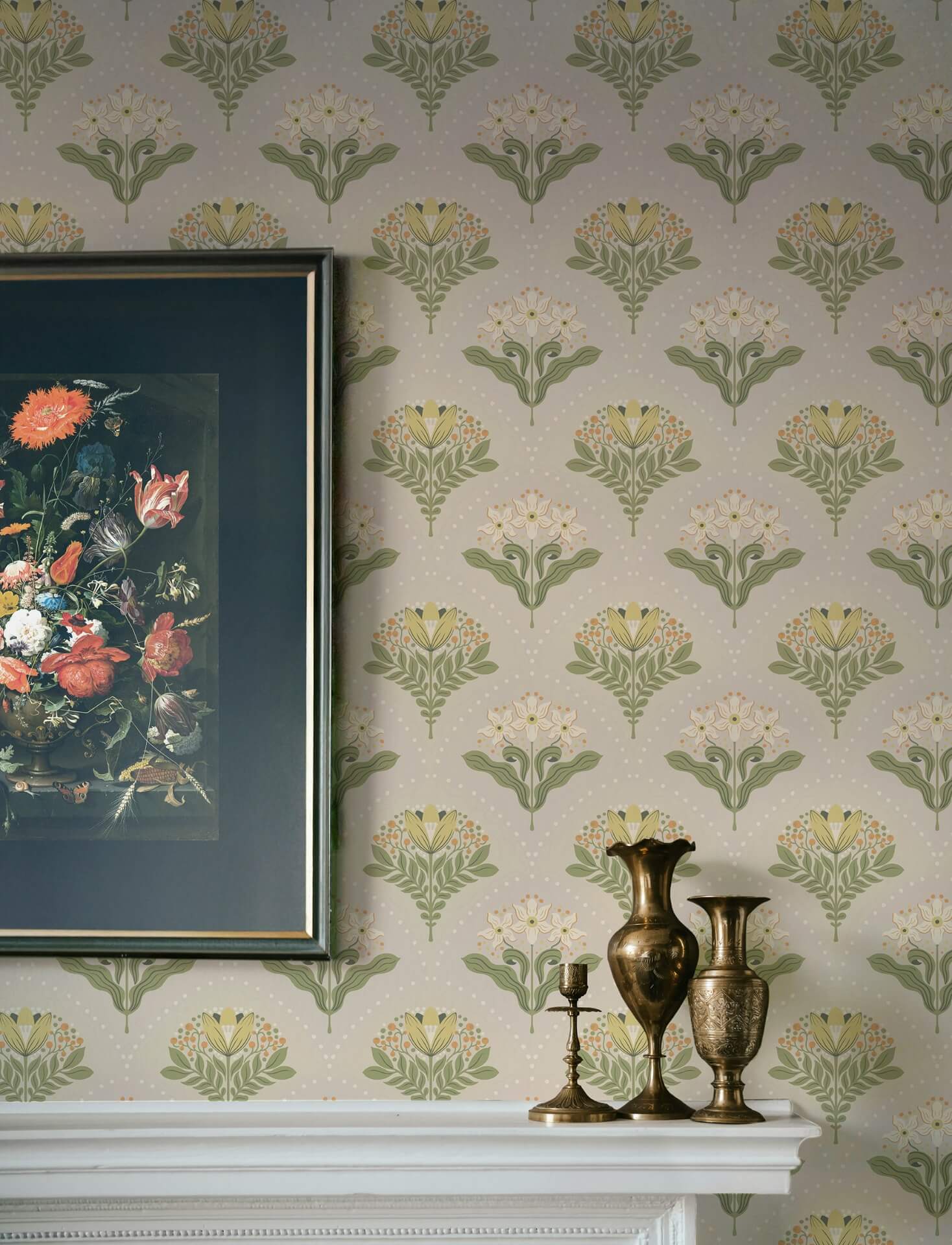 maj-light-grey-floral-damask-wallpaper-york-wallcoverings-4201-48014 - York Wallcoverings Wallpaper