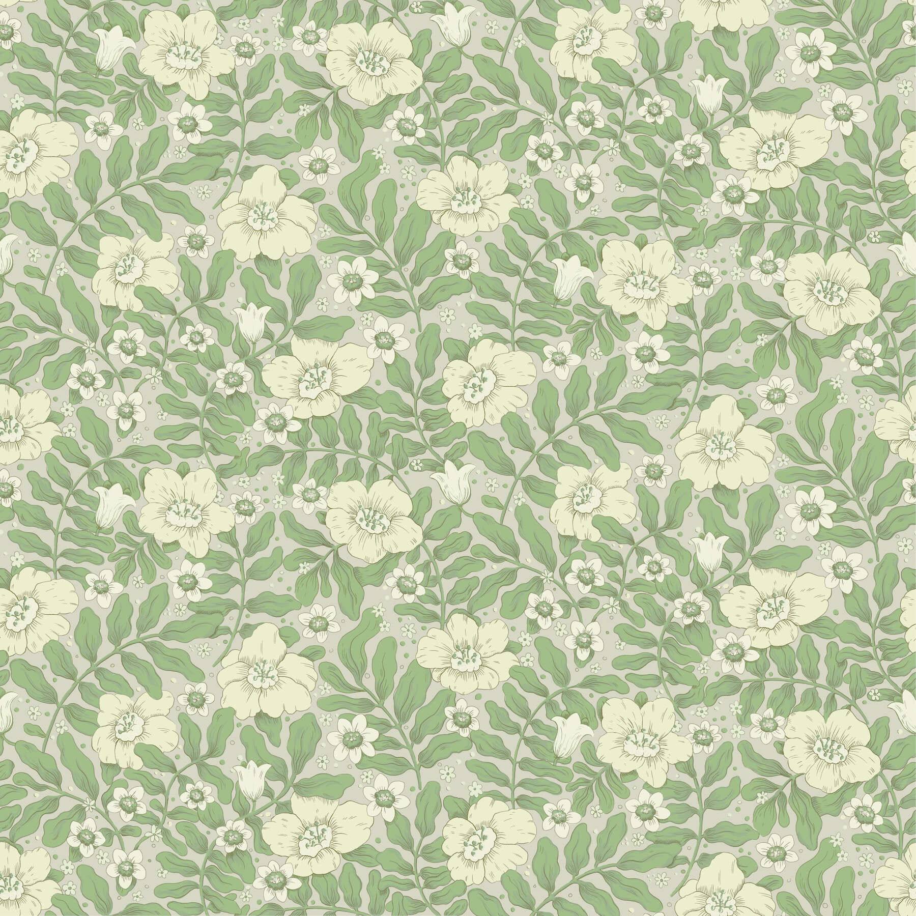 maggan-jade-floral-trail-wallpaper-york-wallcoverings-4201-48021 - York Wallcoverings Wallpaper