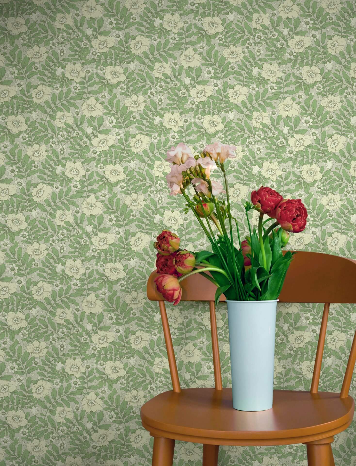 maggan-jade-floral-trail-wallpaper-york-wallcoverings-4201-48021 - York Wallcoverings Wallpaper