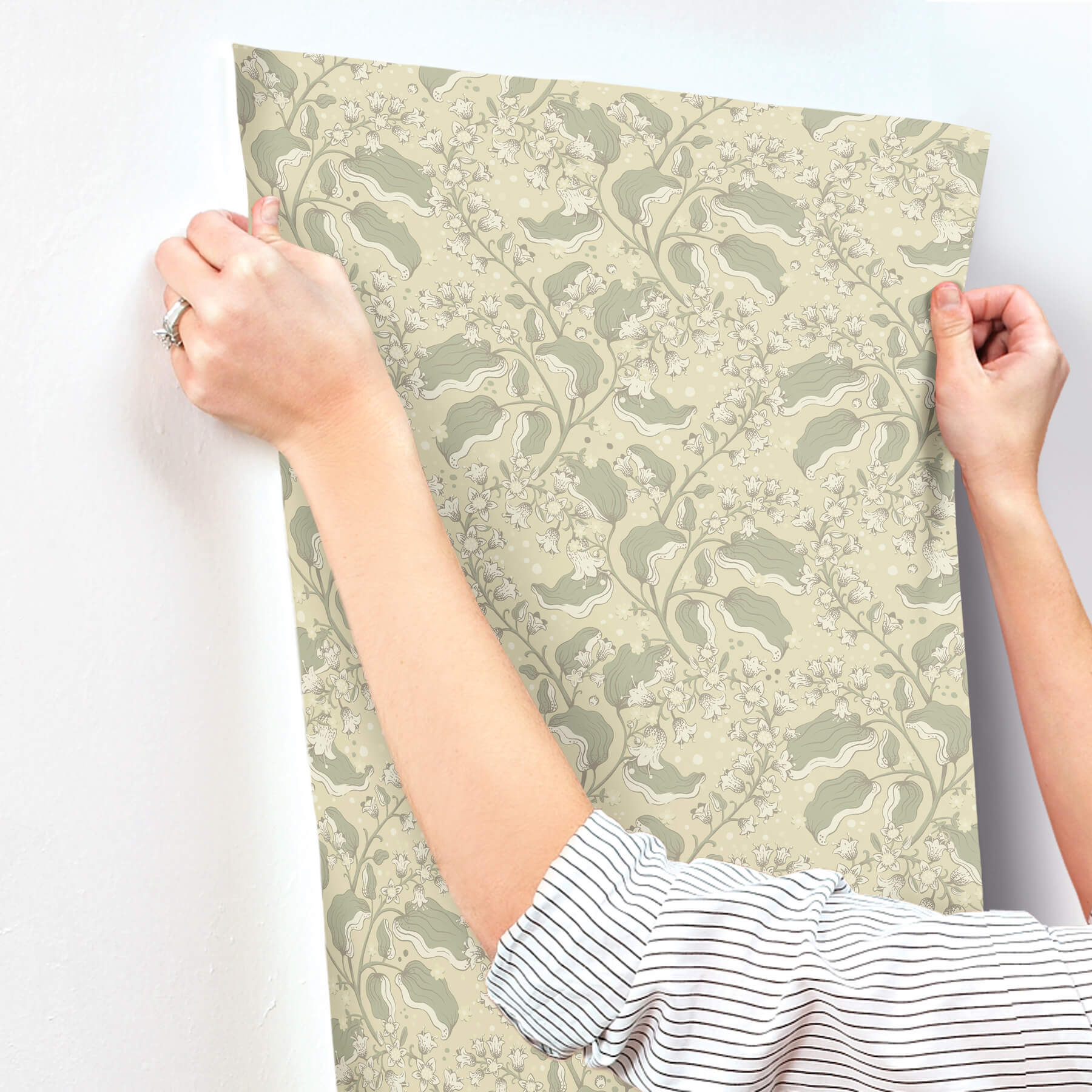 syren-light-green-dainty-floral-wallpaper-york-wallcoverings-4201-48025 - York Wallcoverings Wallpaper