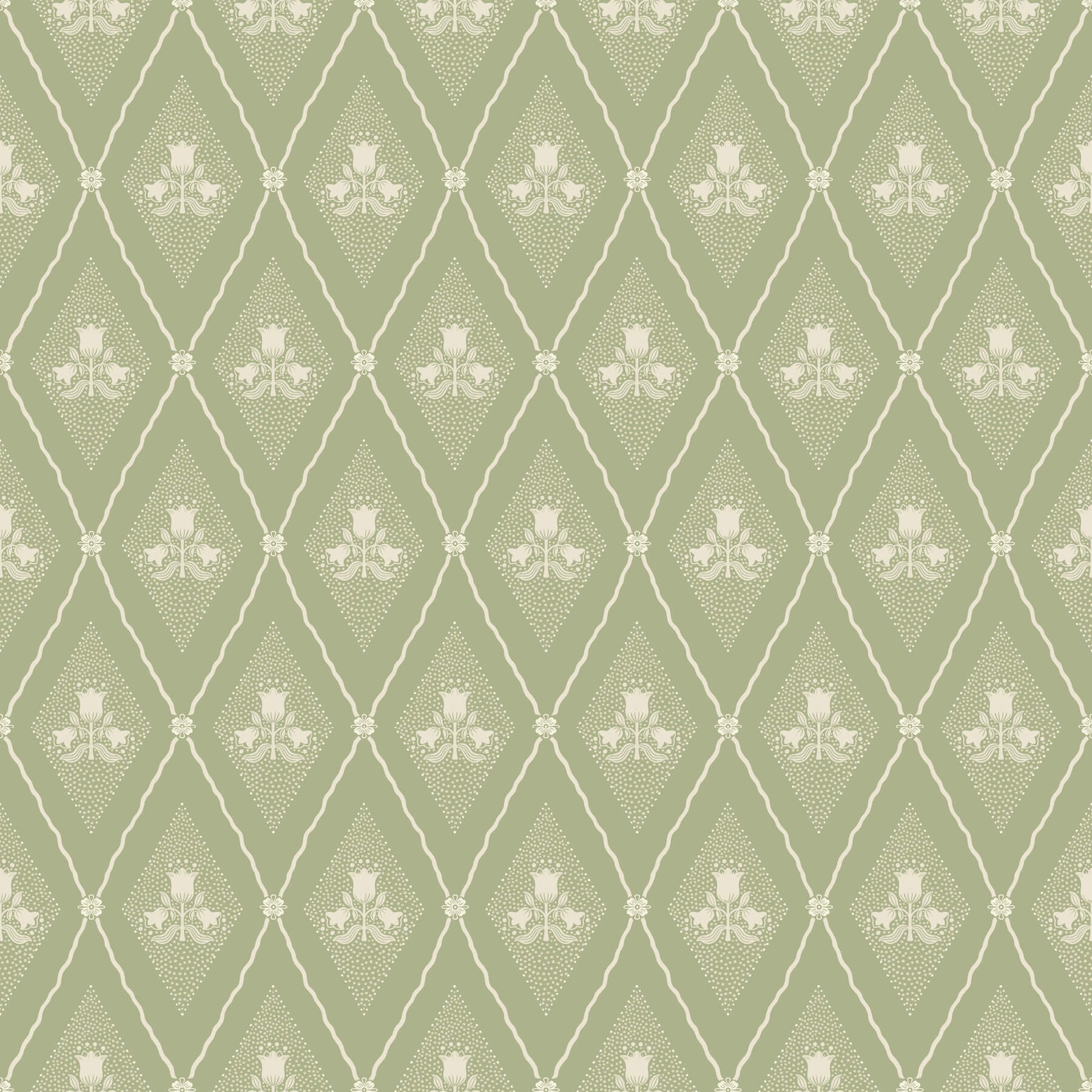 alma-moss-diamond-floral-wallpaper-york-wallcoverings-4201-48030 - York Wallcoverings Wallpaper
