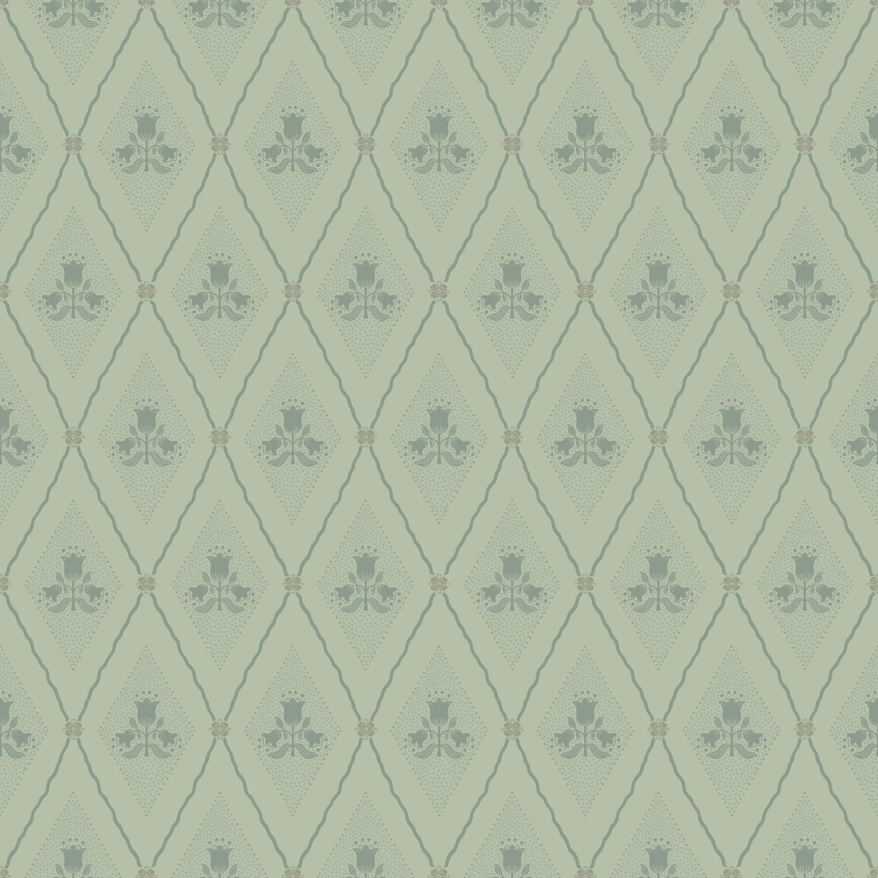 alma-mint-diamond-floral-wallpaper-york-wallcoverings-4201-48031 - York Wallcoverings Wallpaper