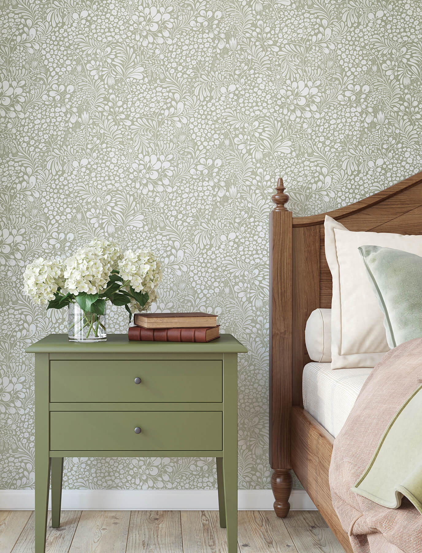 siv-dark-grey-botanical-wallpaper-york-wallcoverings-4201-65131 - York Wallcoverings Wallpaper