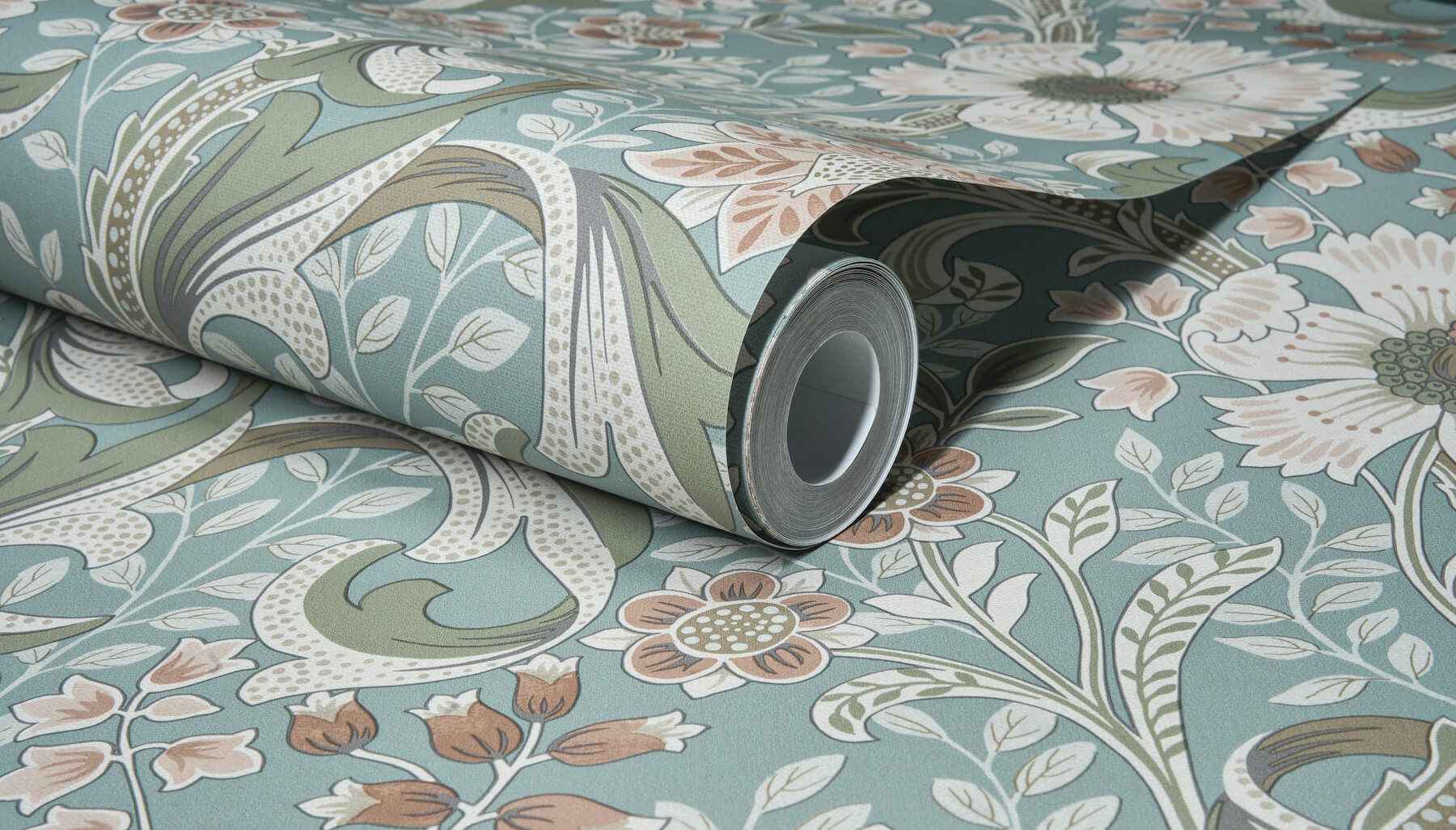 Liora Aqua Floral Trail Wallpaper - York Wallcoverings - 4191-83013 - York Wallcoverings Wallpaper