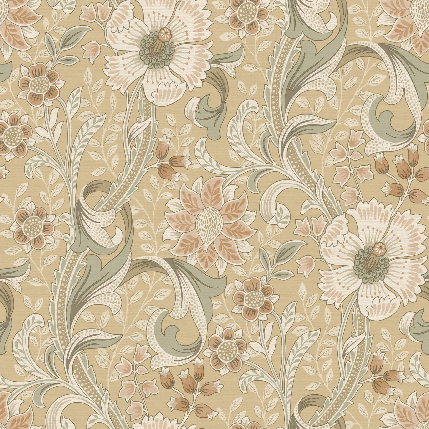 liora-butter-floral-trail-wallpaper-york-wallcoverings-4191-83016 - York Wallcoverings Papel pintado