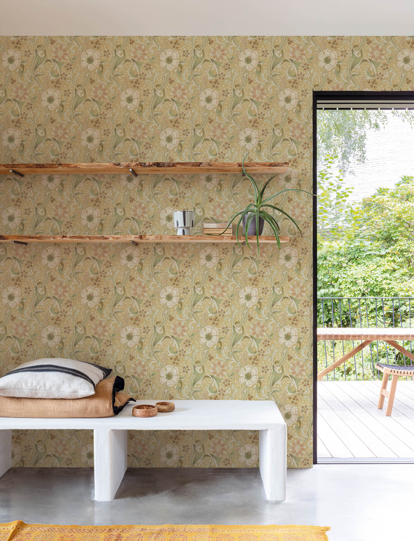 liora-butter-floral-trail-wallpaper-york-wallcoverings-4191-83016 - York Wallcoverings Papel pintado