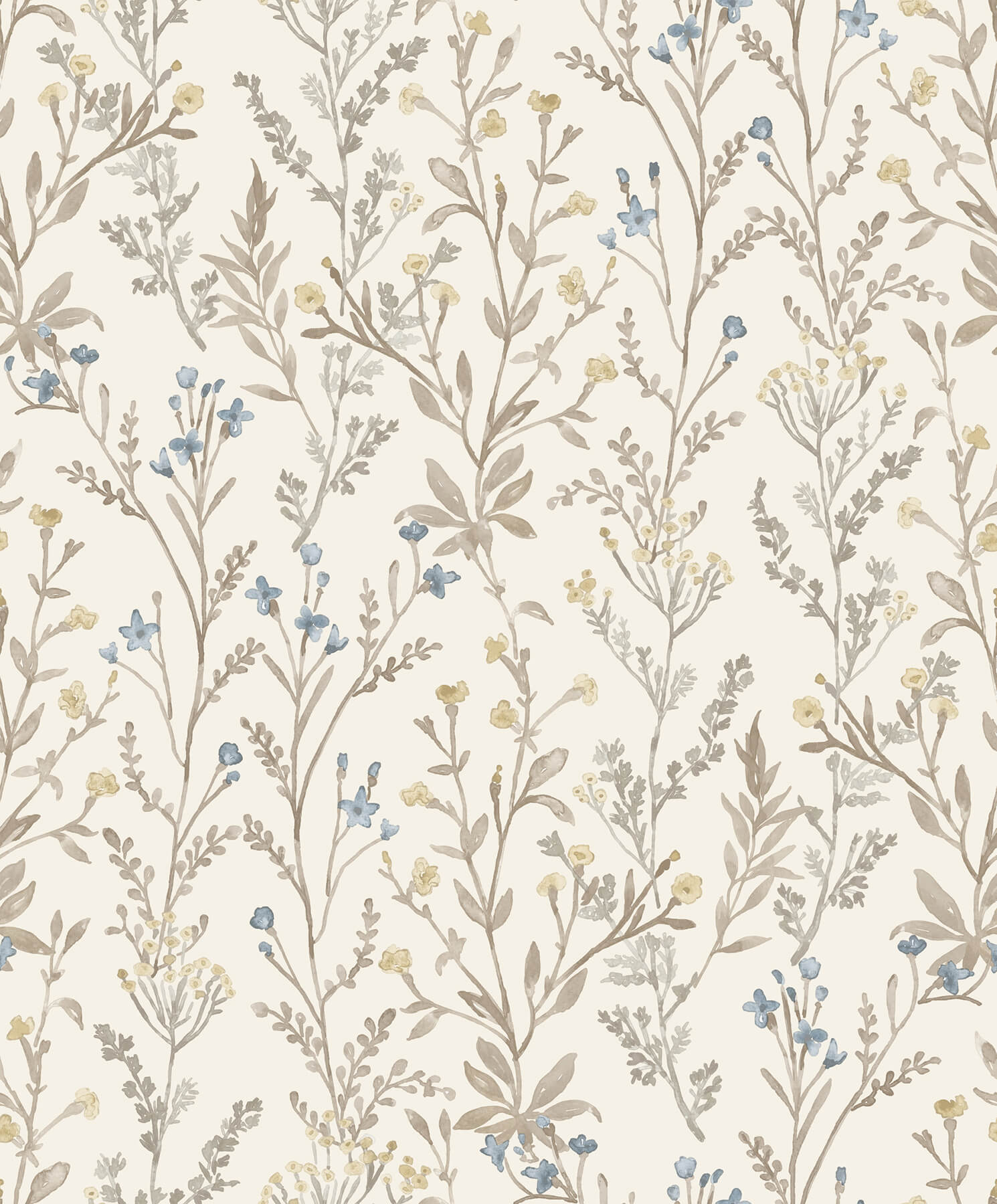 laverne-neutral-wildflowers-wallpaper-york-wallcoverings-4191-83017 - York Wallcoverings Wallpaper