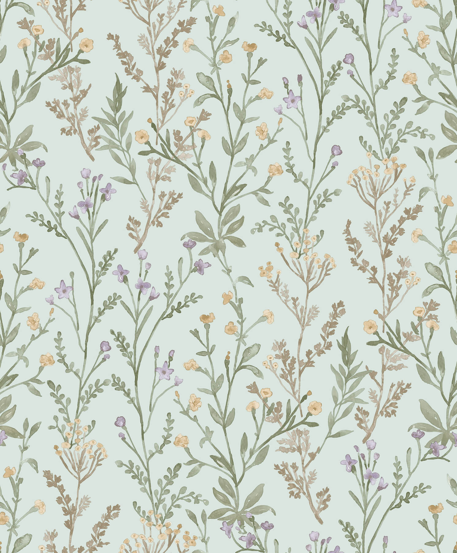laverne-aquamarine-wildflowers-wallpaper-york-wallcoverings-4191-83018 - York Wallcoverings Wallpaper