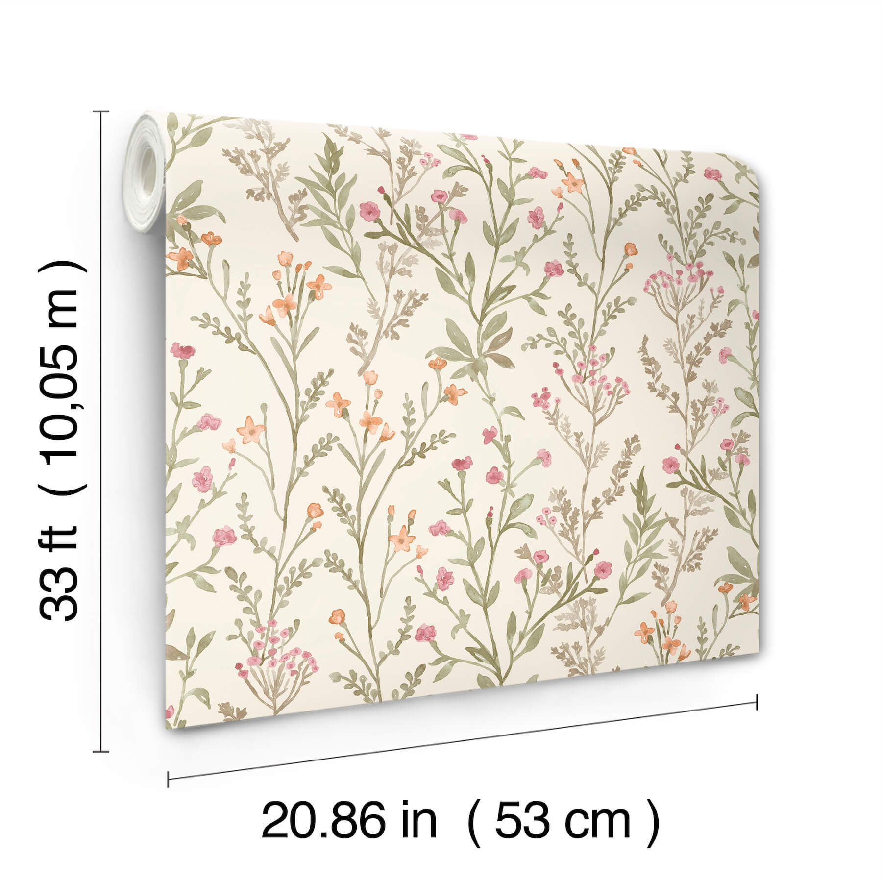 laverne-green-wildflowers-wallpaper-york-wallcoverings-4191-83019 - York Wallcoverings Papel pintado
