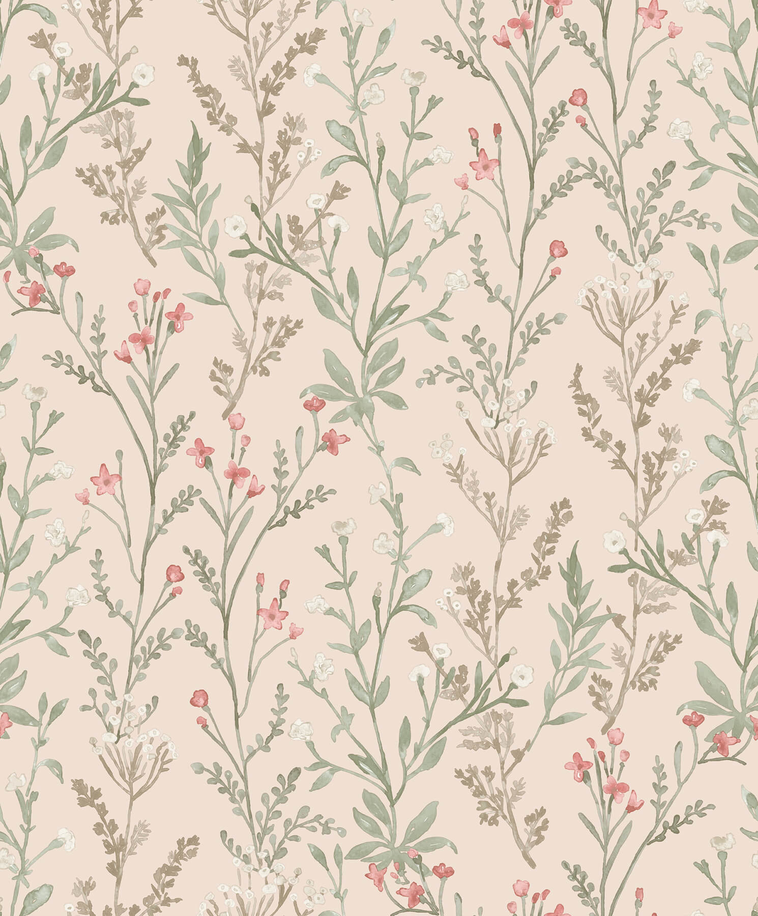 laverne-blush-wildflowers-wallpaper-york-wallcoverings-4191-83020 - York Wallcoverings Papel pintado