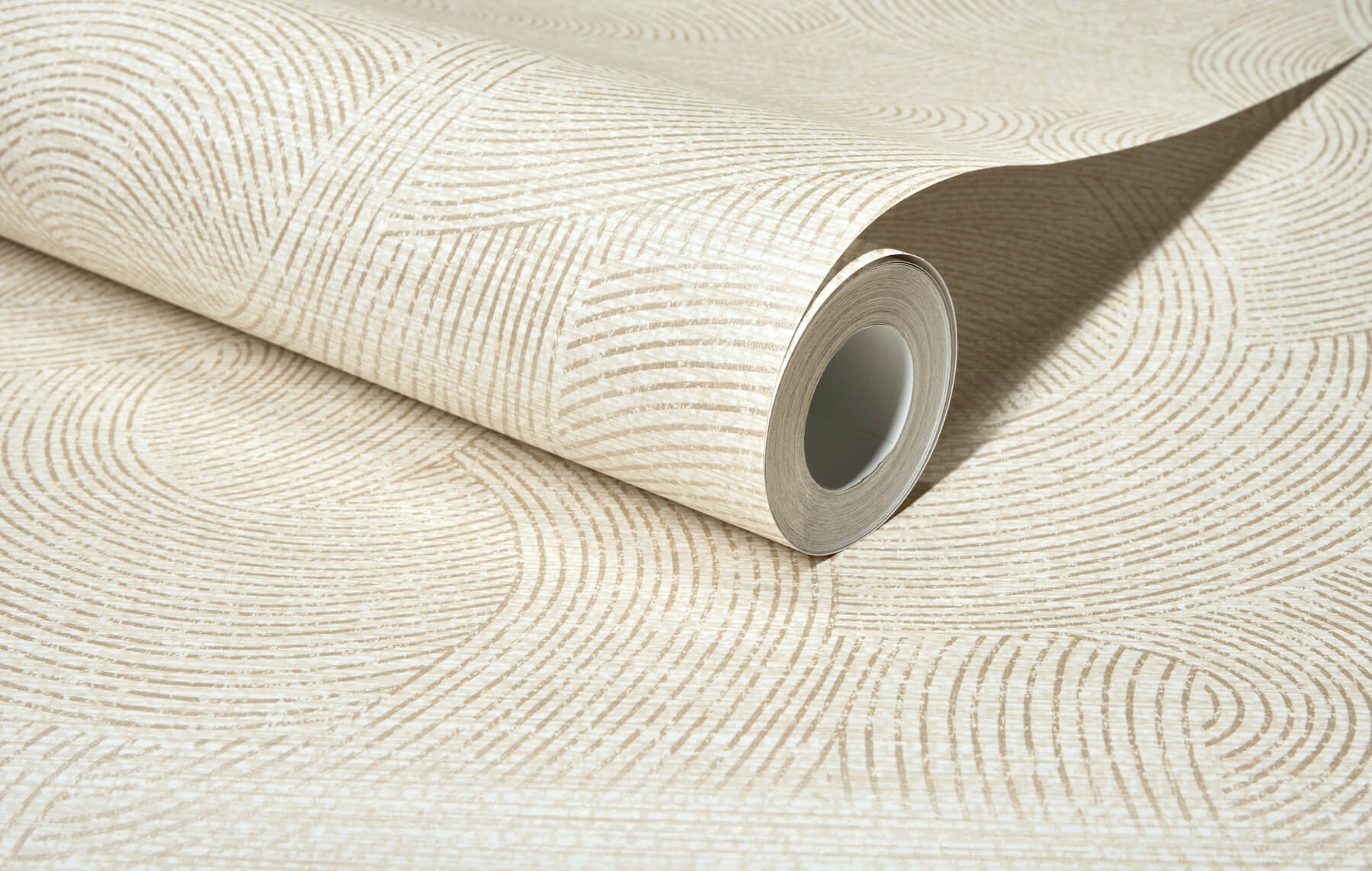 harrison-champagne-swirling-geometric-wallpaper-york-wallcoverings-4191-83021 - York Wallcoverings Wallpaper