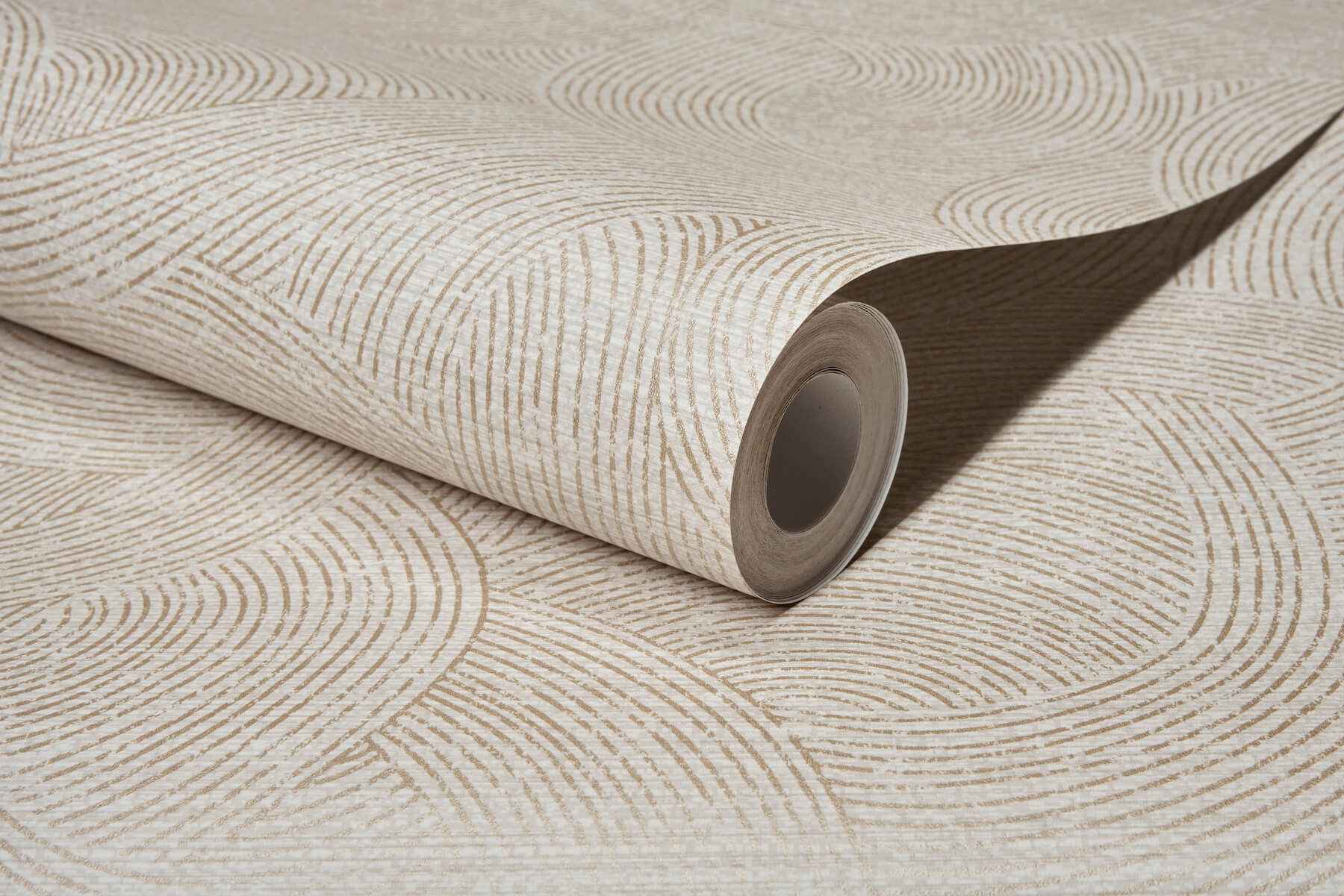 Harrison Pewter Swirling Geometric Wallpaper - York Wallcoverings - 4191-83022 - York Wallcoverings Wallpaper