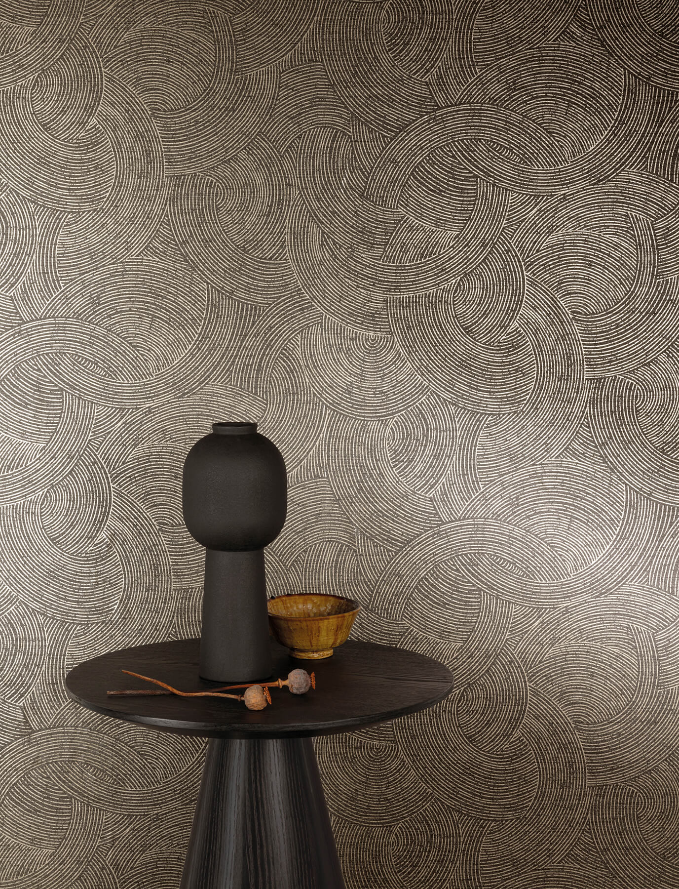 harrison-charcoal-swirling-geometric-wallpaper-york-wallcoverings-4191-83024 - York Wallcoverings Wallpaper