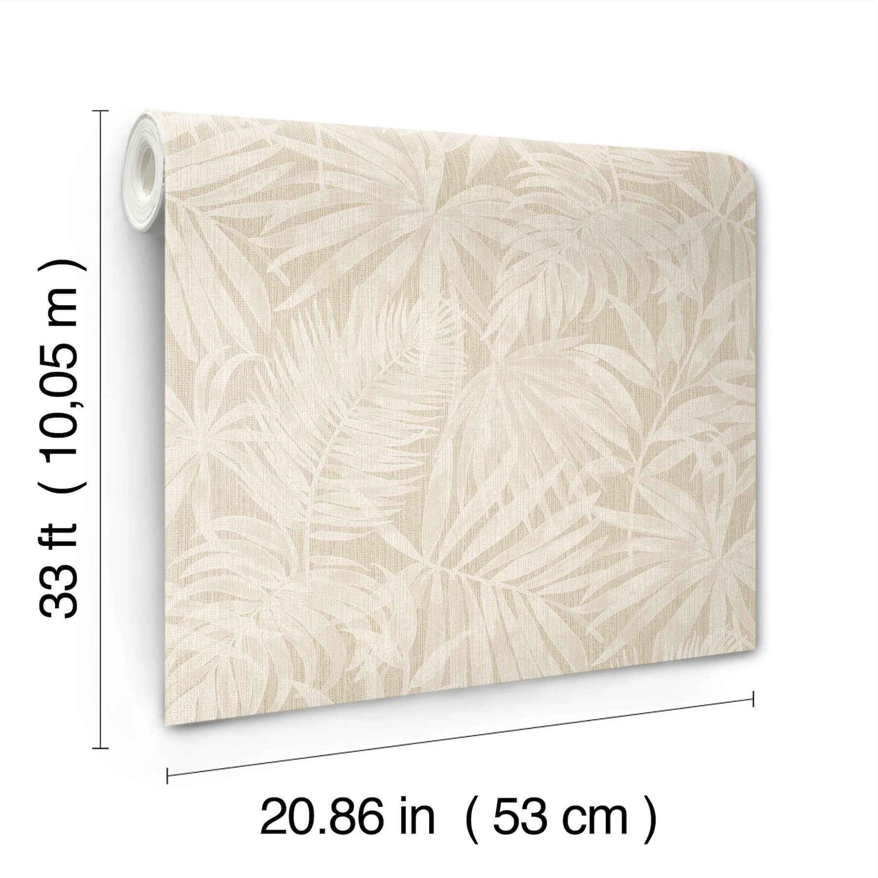 Sonny Beige Fronds Wallpaper - York Wallcoverings - 4191-83025 - York Wallcoverings Wallpaper