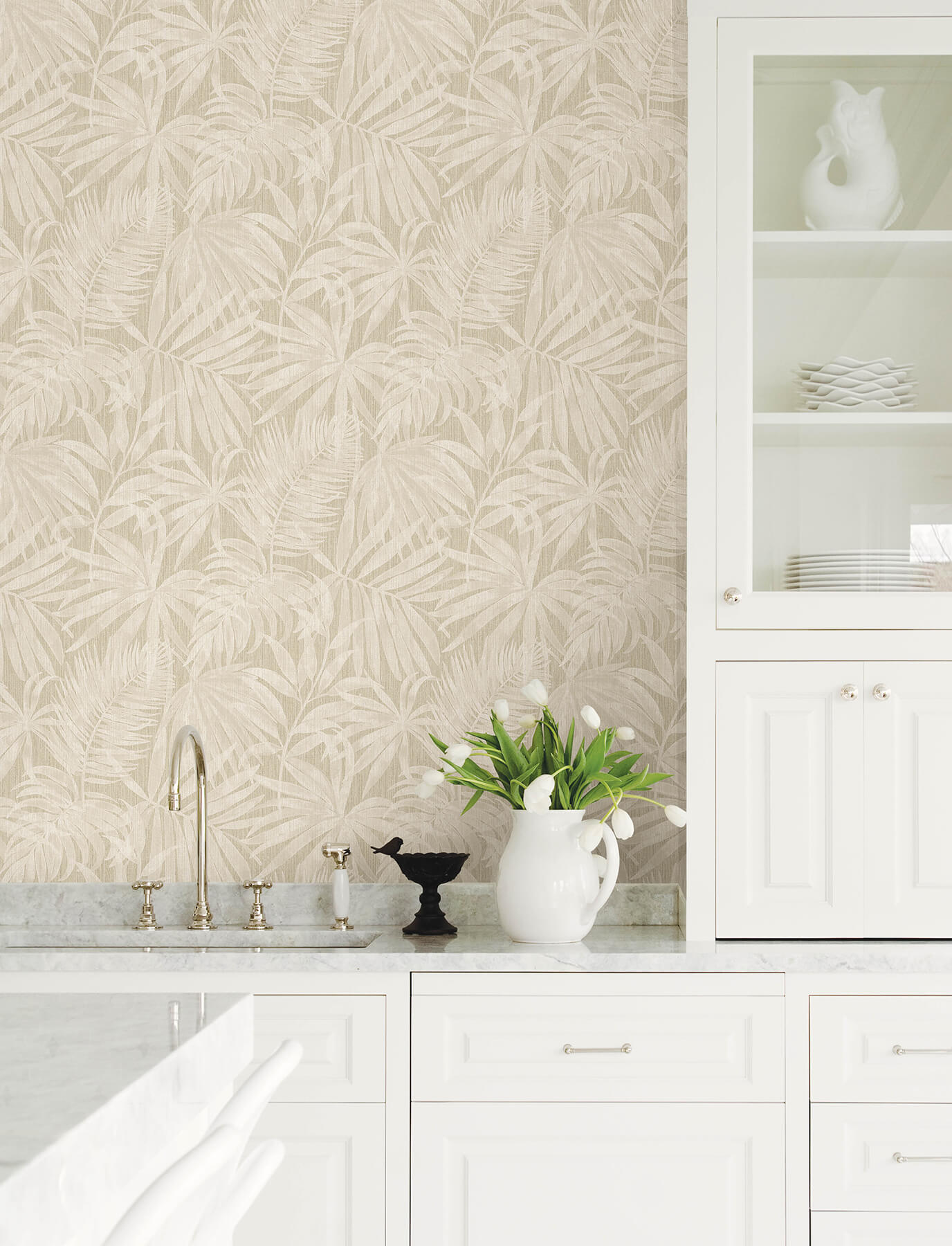 sonny-beige-fronds-wallpaper-york-wallcoverings-4191-83025 - York Wallcoverings Papel pintado