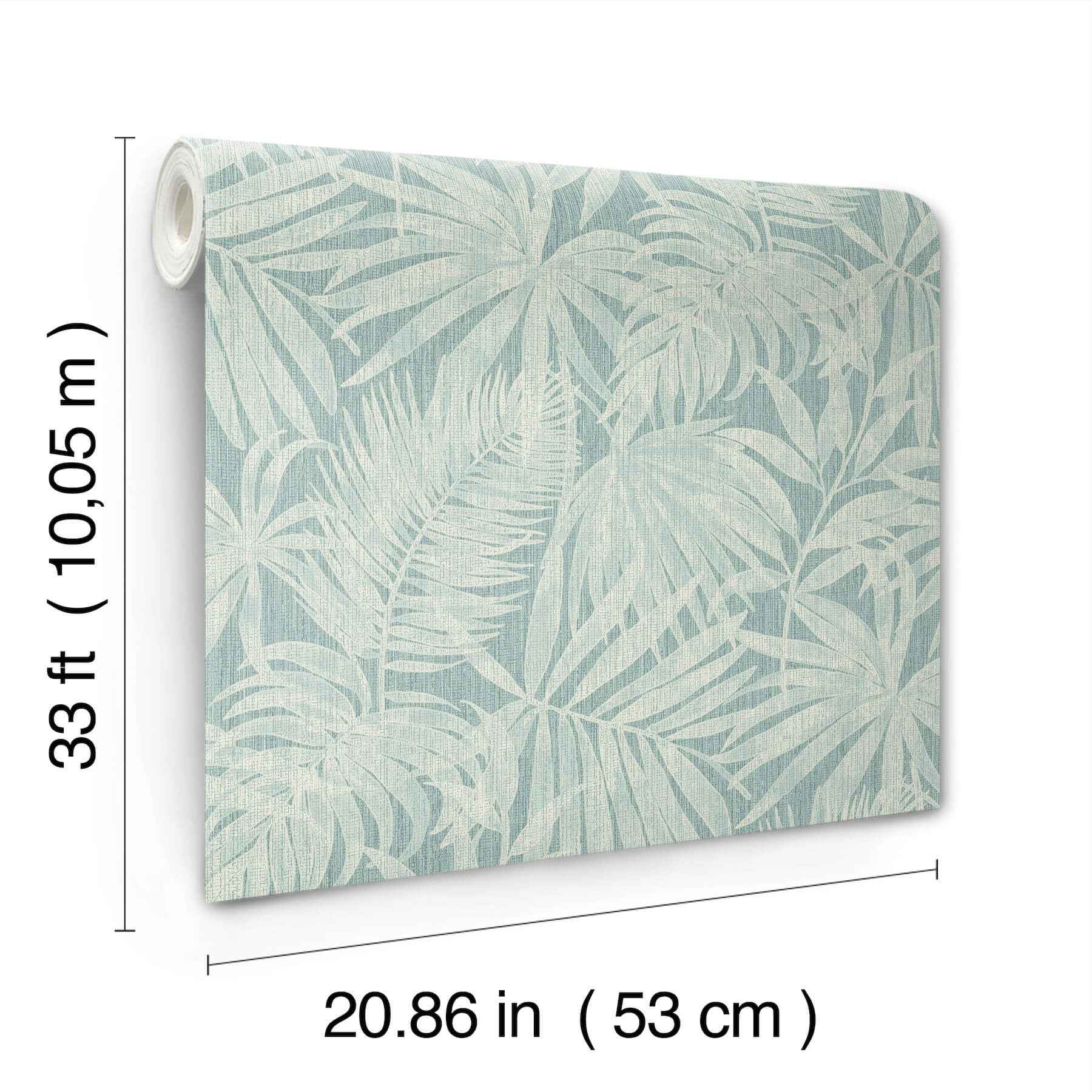 Sonny Light Blue Fronds Wallpaper - York Wallcoverings - 4191-83026 - York Wallcoverings Wallpaper