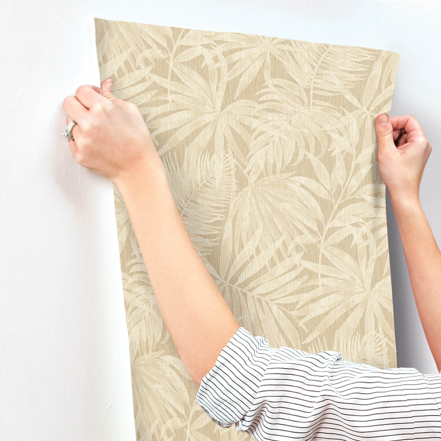 sonny-light-brown-fronds-wallpaper-york-wallcoverings-4191-83028 - York Wallcoverings Papel pintado