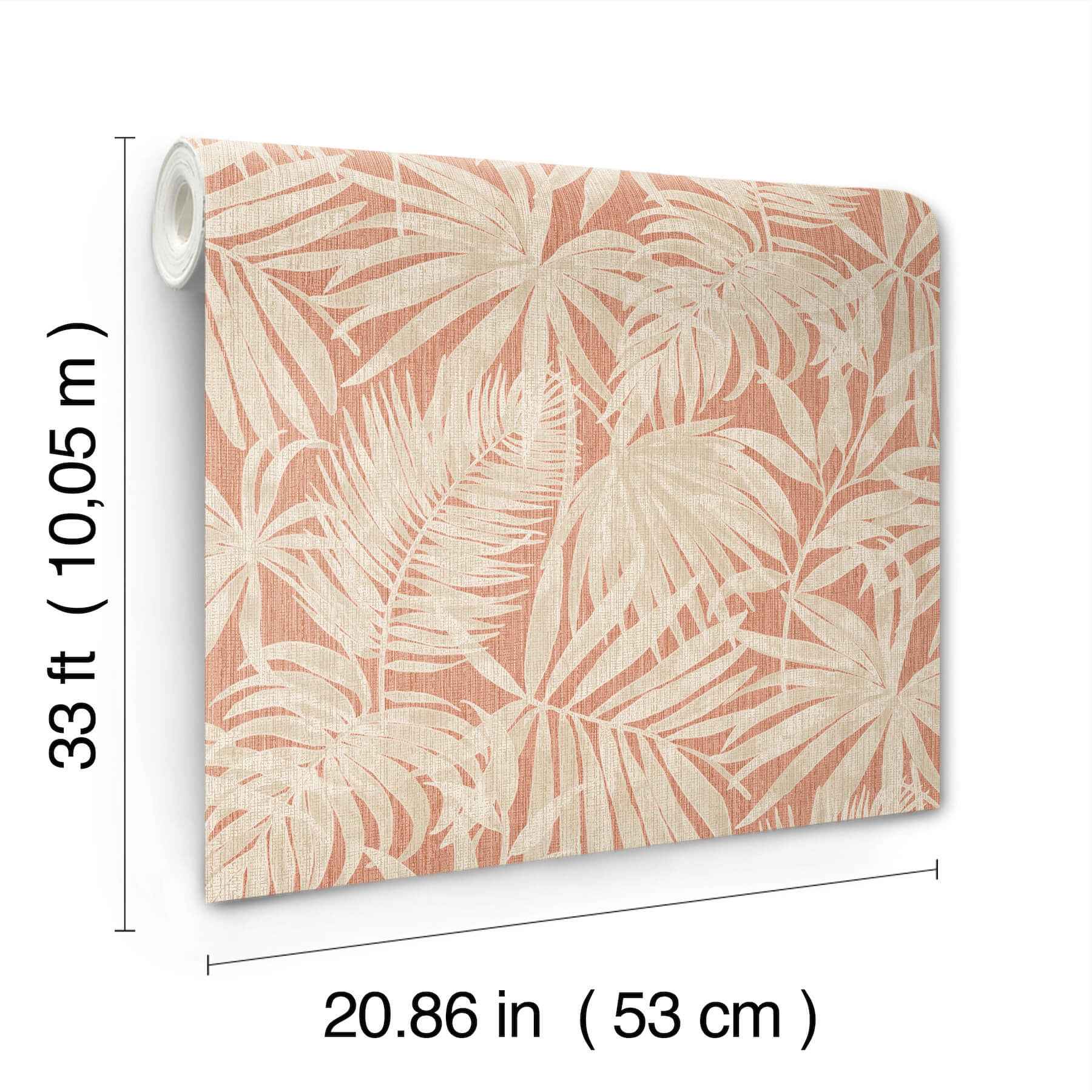 Sonny Rust Fronds Wallpaper - York Wallcoverings - 4191-83029 - York Wallcoverings Wallpaper