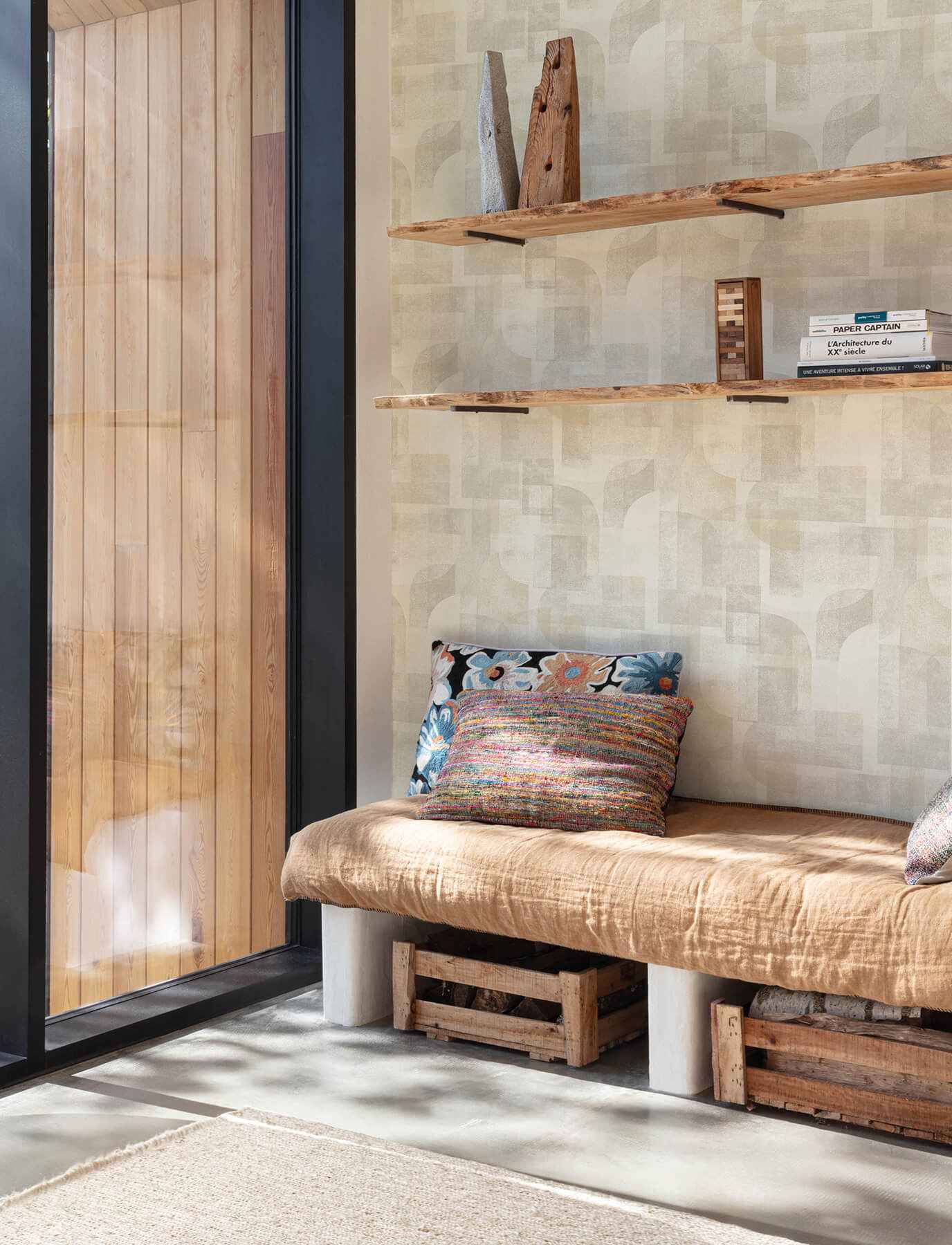 Cassandra Taupe Block Geometric Wallpaper - York Wallcoverings - 4191-83030