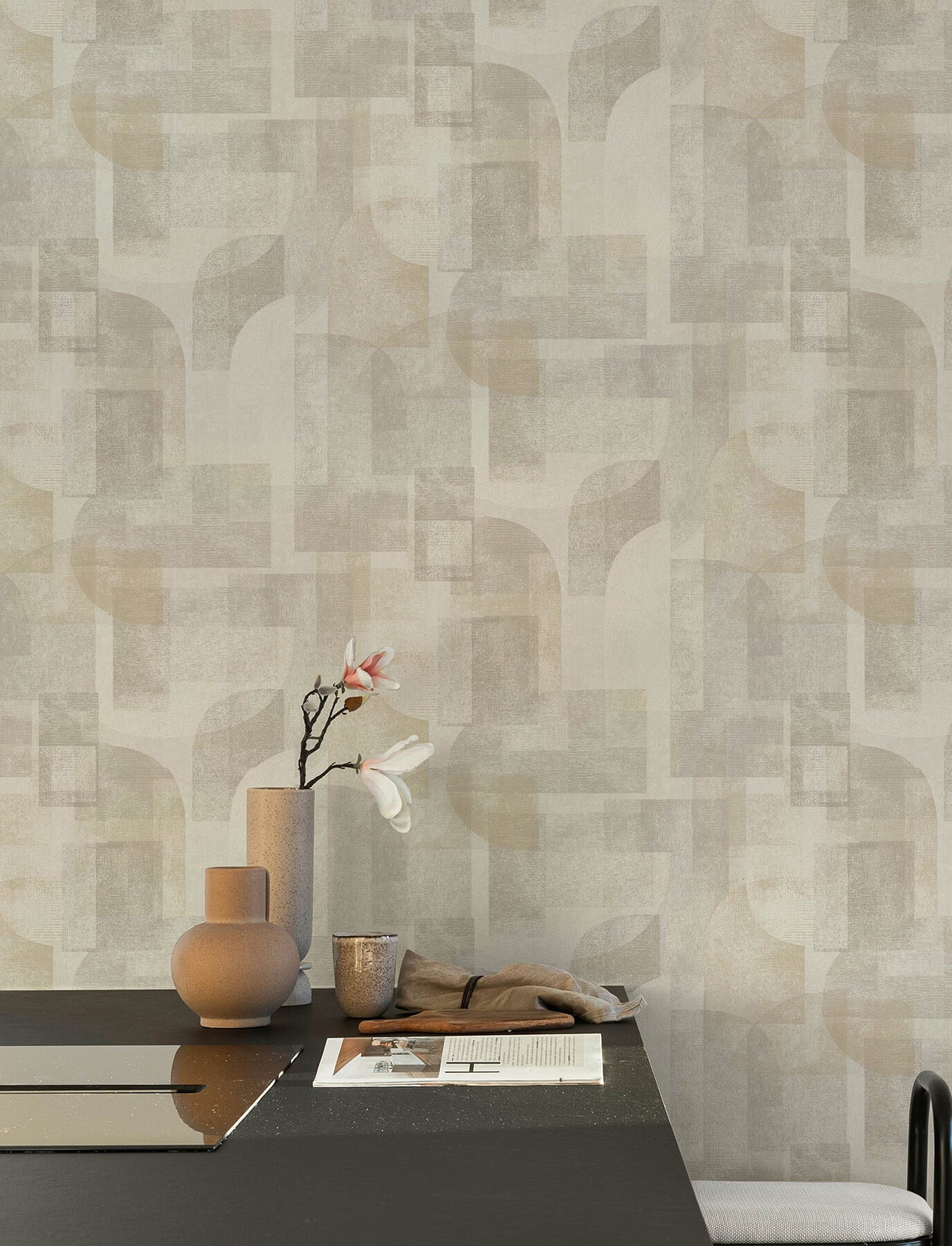 cassandra-taupe-block-geometric-wallpaper-york-wallcoverings-4191-83030 - York Wallcoverings Papel pintado