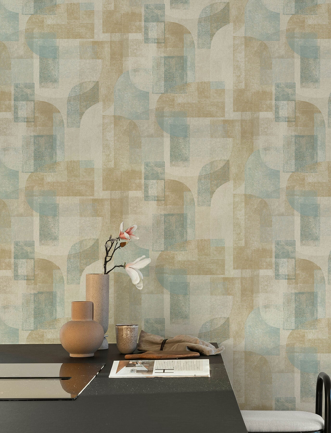 cassandra-teal-block-geometric-wallpaper-york-wallcoverings-4191-83031 - York Wallcoverings Papel pintado