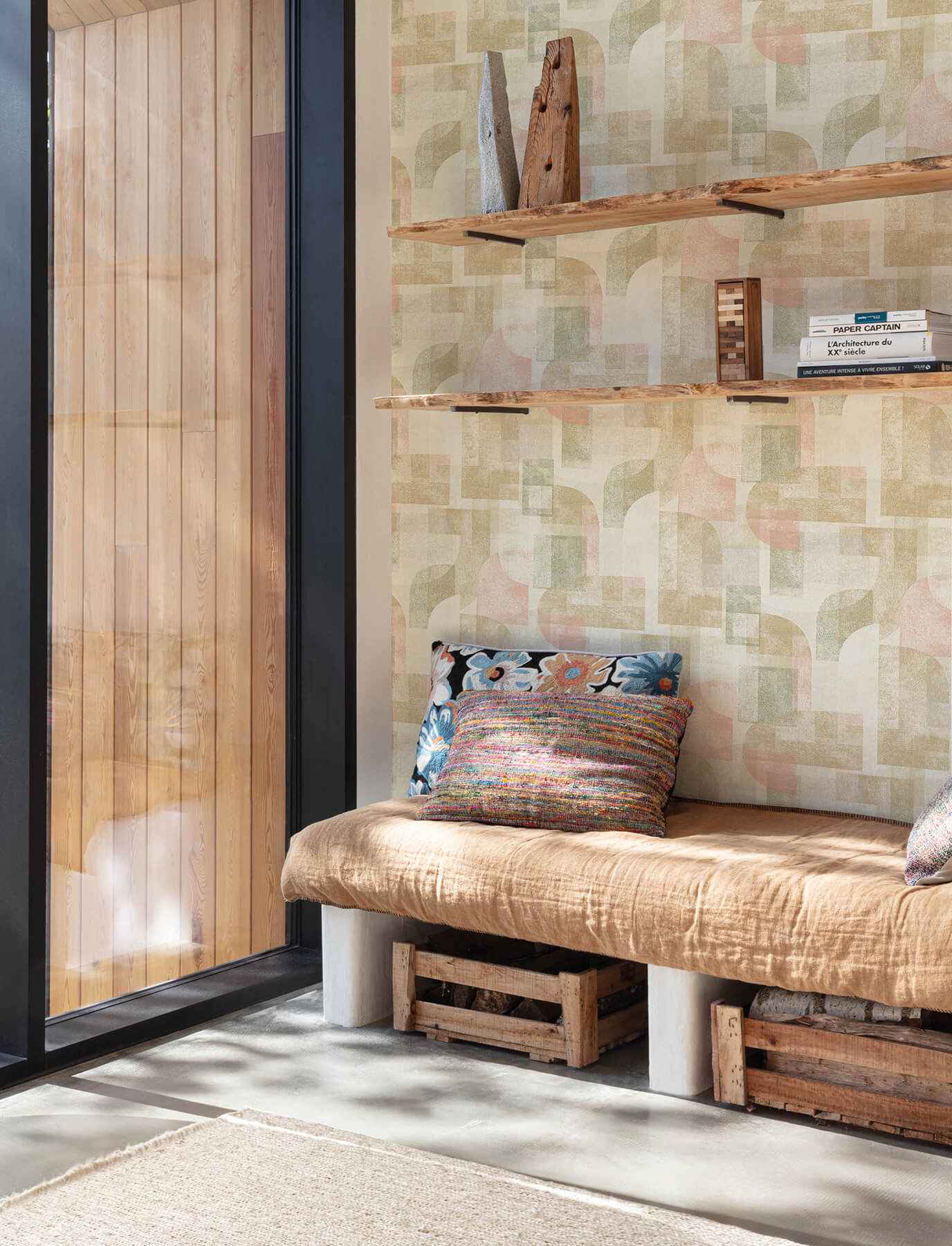 Cassandra Brown Block Geometric Wallpaper - York Wallcoverings - 4191-83032