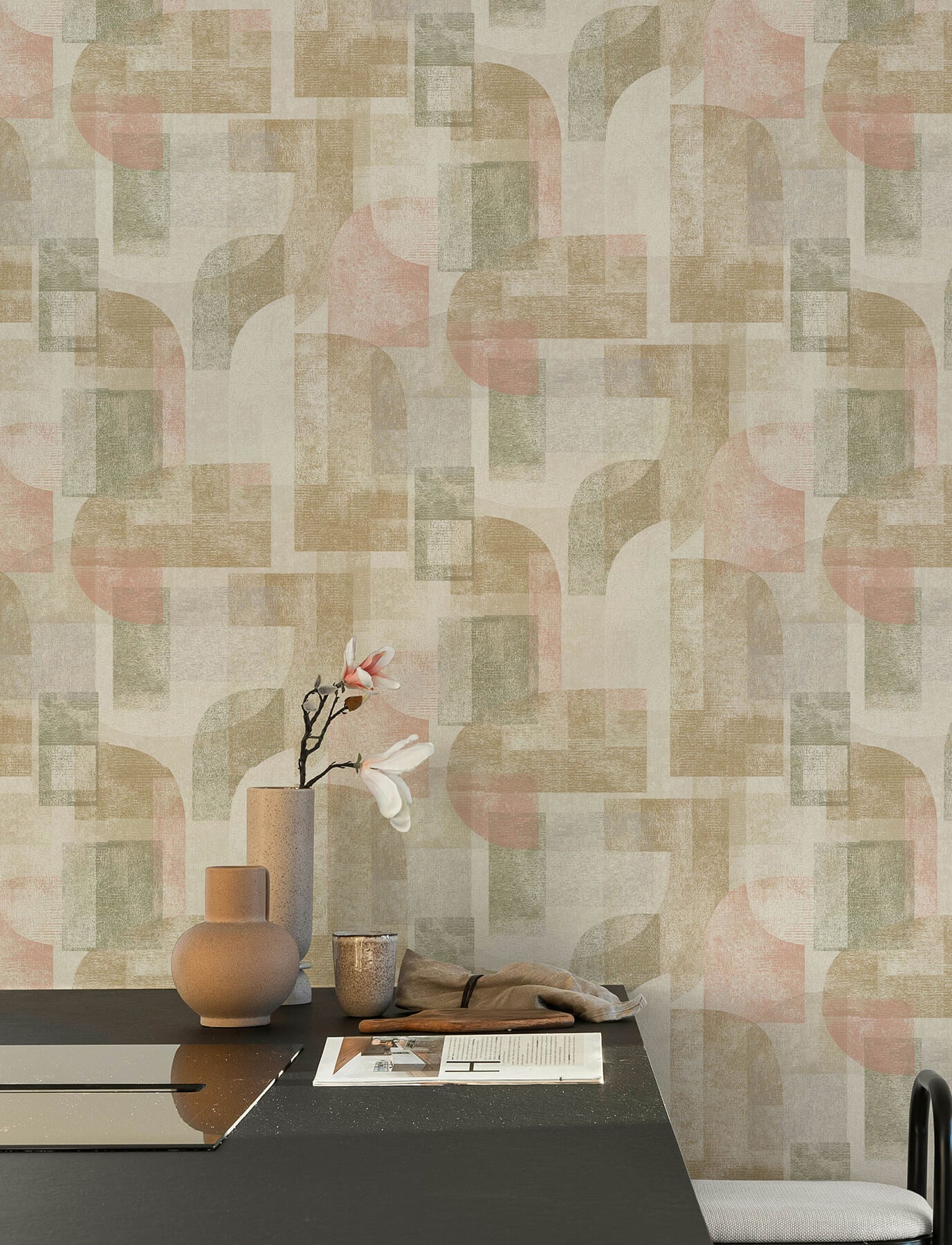 cassandra-brown-block-geometric-wallpaper-york-wallcoverings-4191-83032 - York Wallcoverings Papel pintado