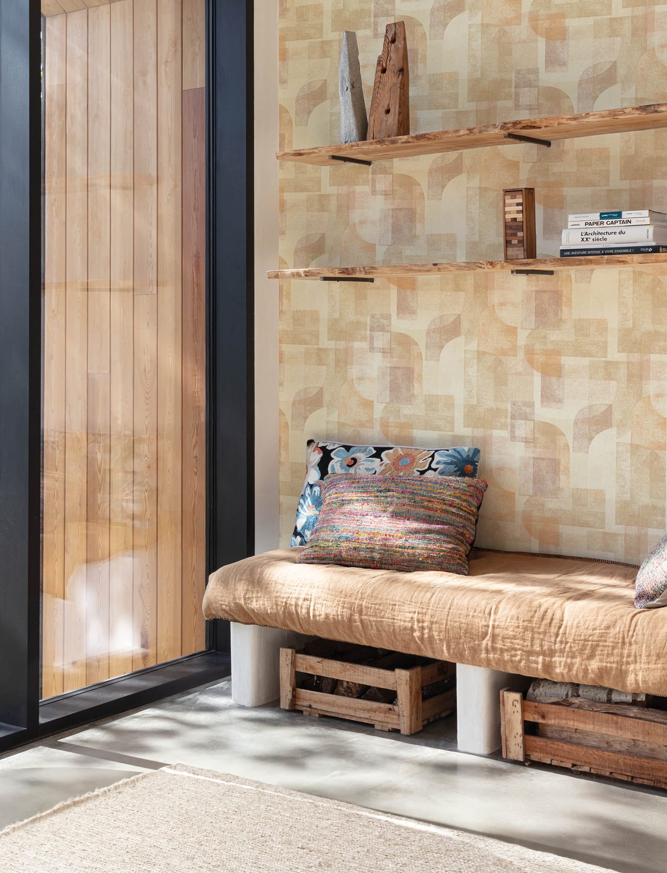 Cassandra Rust Block Geometric Wallpaper - York Wallcoverings - 4191-83033 - York Wallcoverings Wallpaper