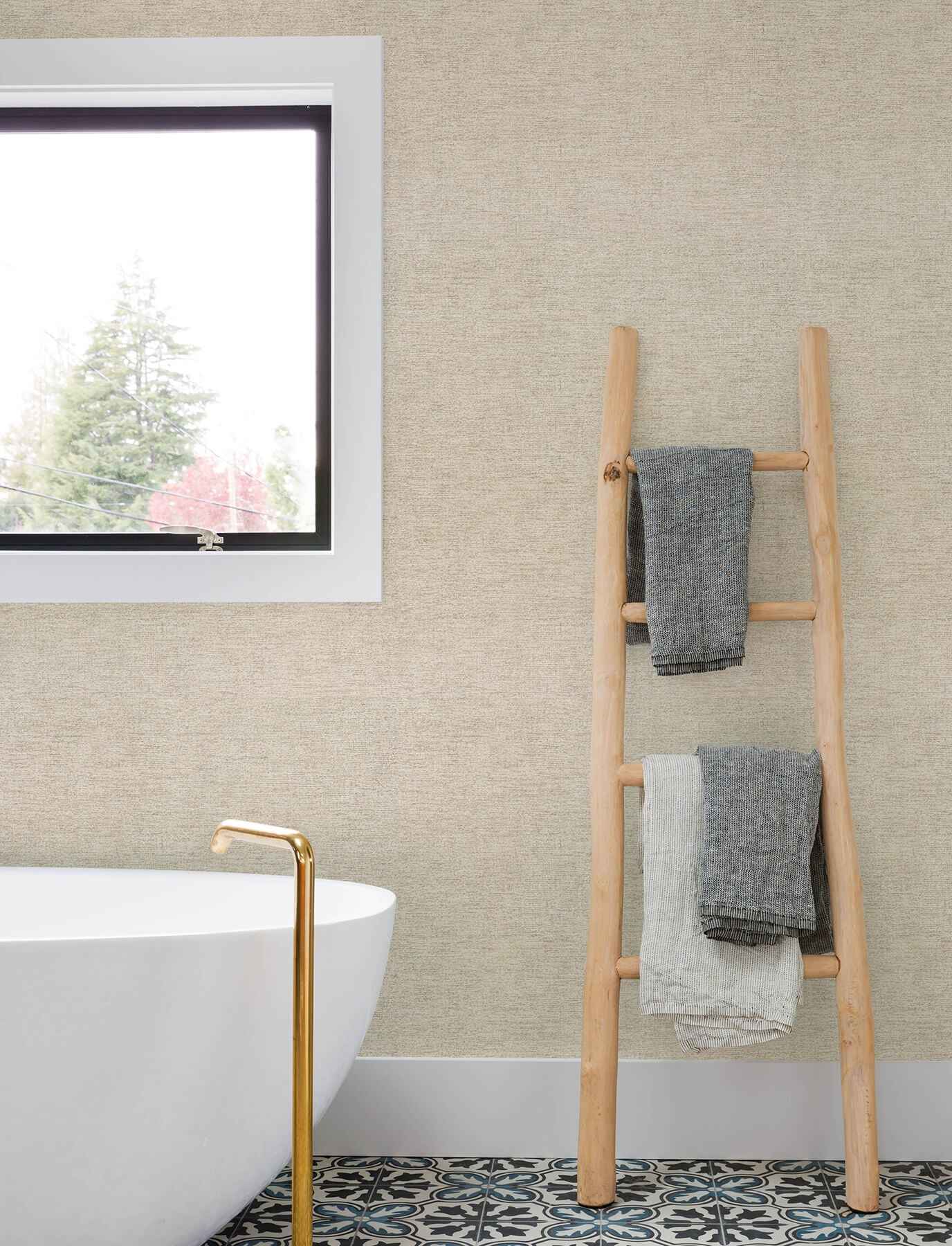 Tansy Neutral Distressed Wallpaper - York Wallcoverings - 4191-83038 - York Wallcoverings Wallpaper