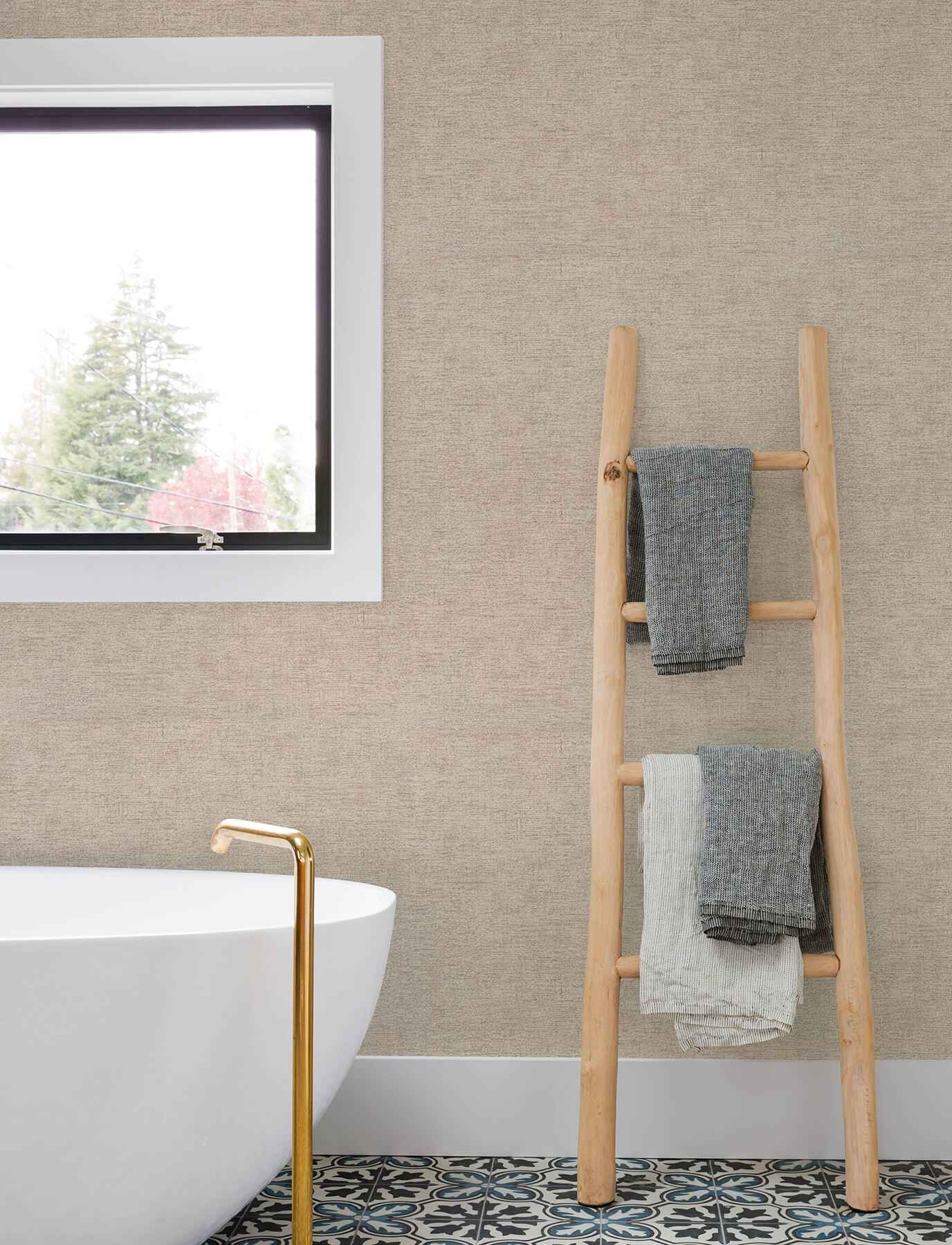 Tansy Taupe Distressed Wallpaper - York Wallcoverings - 4191-83040 - York Wallcoverings Wallpaper