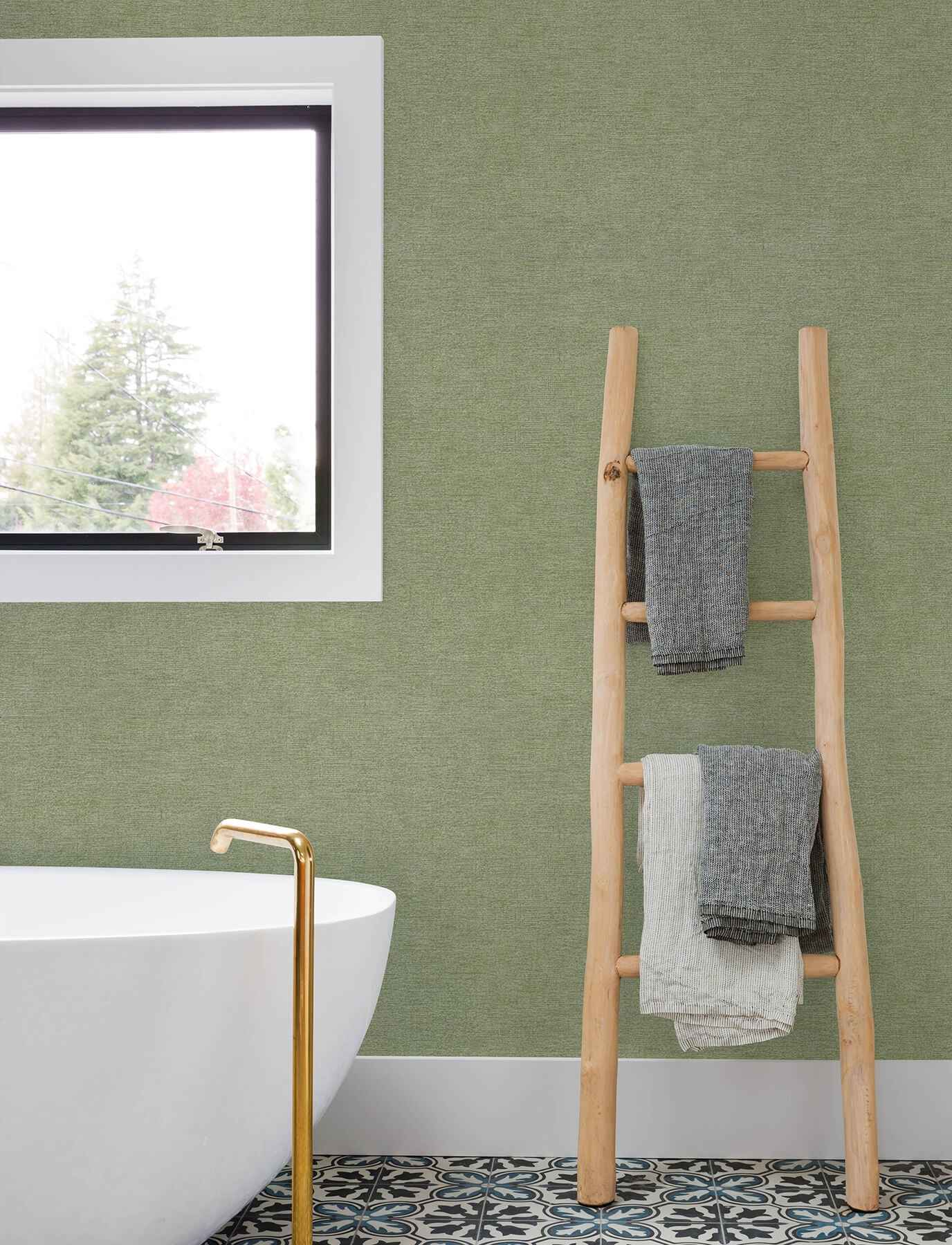 Tansy Green Distressed Wallpaper - York Wallcoverings - 4191-83041 - York Wallcoverings Wallpaper