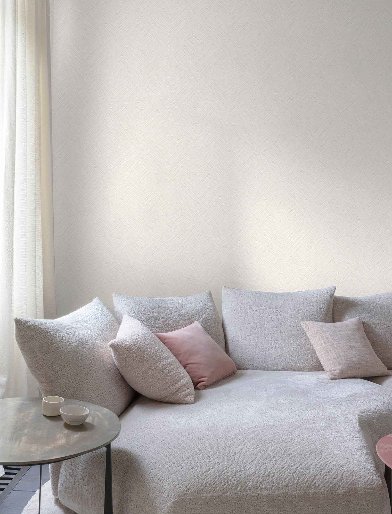 Hollis Beige Textured Diamond Wallpaper - York Wallcoverings - 4191-83043 - York Wallcoverings Wallpaper