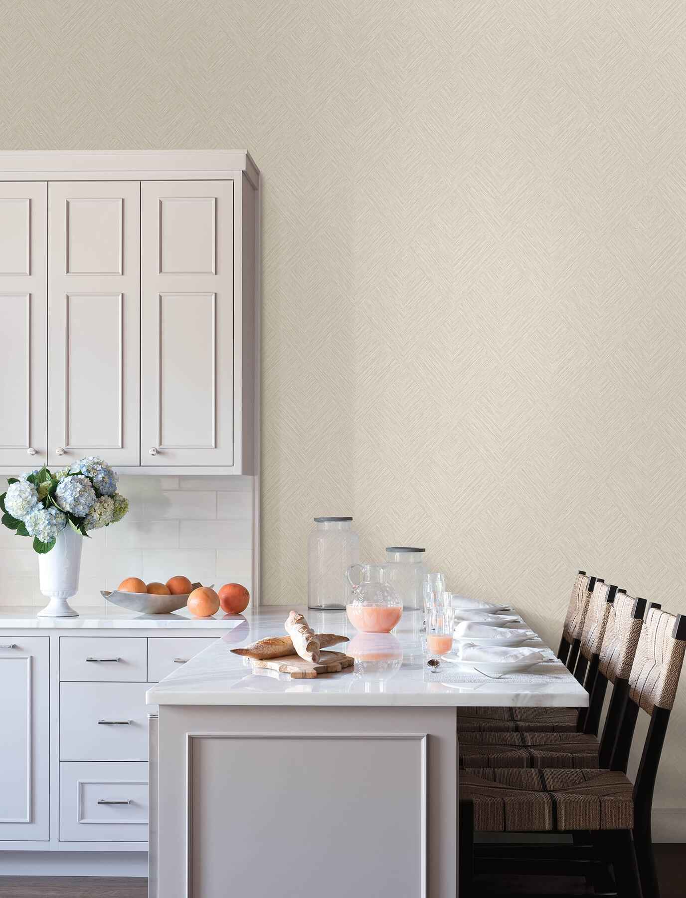 Hollis Beige Textured Diamond Wallpaper - York Wallcoverings - 4191-83043 - York Wallcoverings Wallpaper
