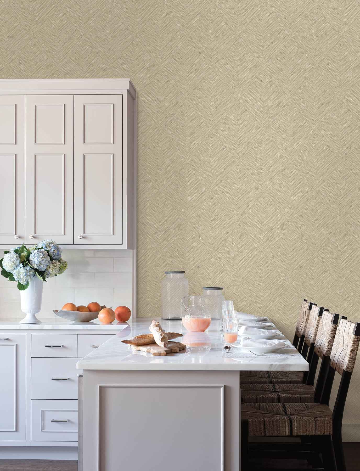 Hollis Light Brown Textured Diamond Wallpaper - York Wallcoverings - 4191-83044 - York Wallcoverings Wallpaper