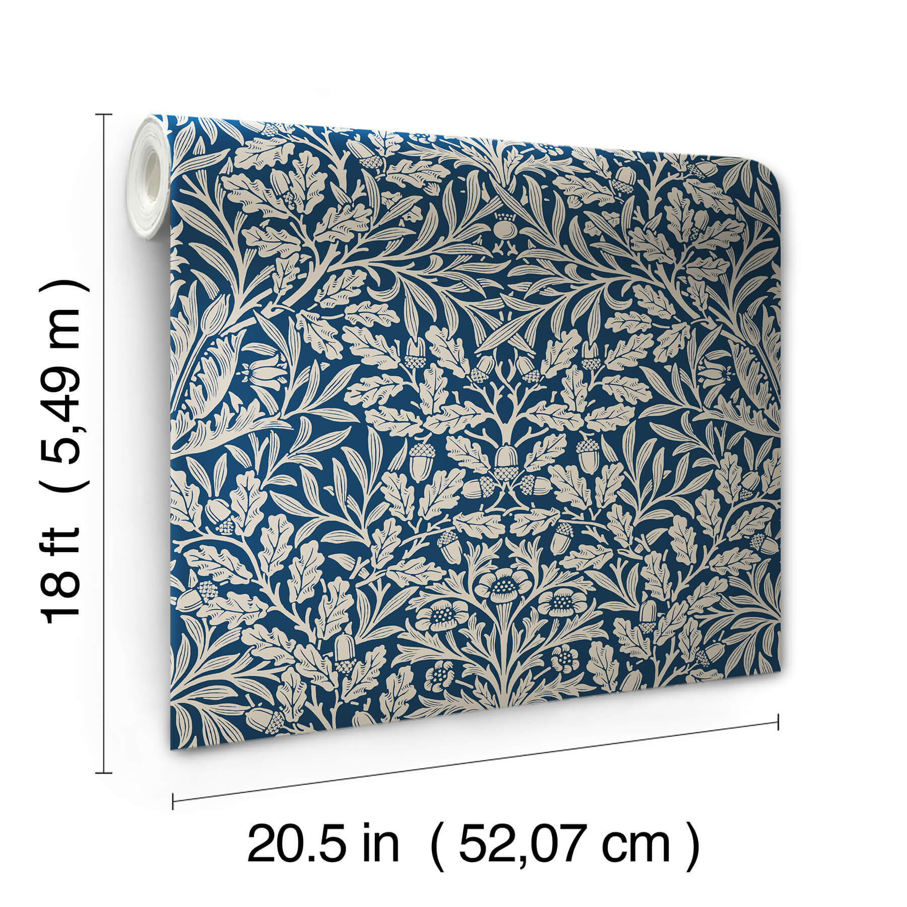 acorn-indigo-peel-and-stick-wallpaper-york-wallcoverings-mcs6586 - York Wallcoverings Wallpaper