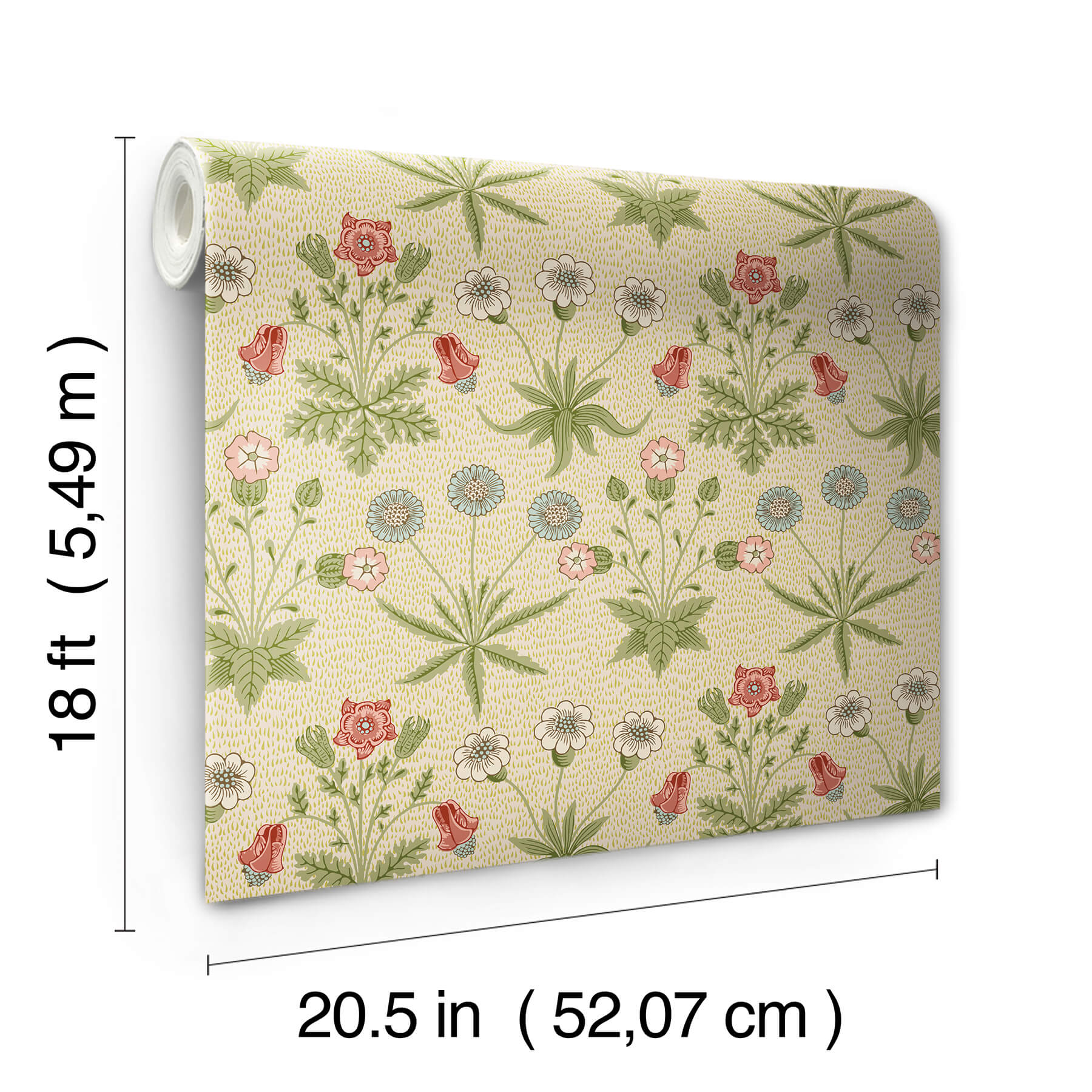 daisy-fennel-and-rose-peel-and-stick-wallpaper-york-wallcoverings-mcs6594 - York Wallcoverings Wallpaper