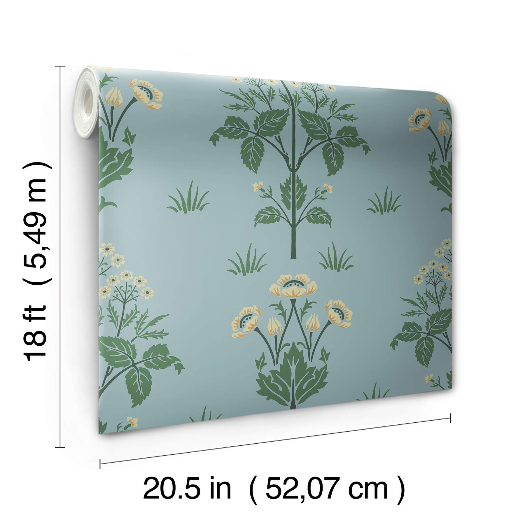 meadow-sweet-woad-and-forest-peel-and-stick-wallpaper-york-wallcoverings-mcs6604 - York Wallcoverings Wallpaper