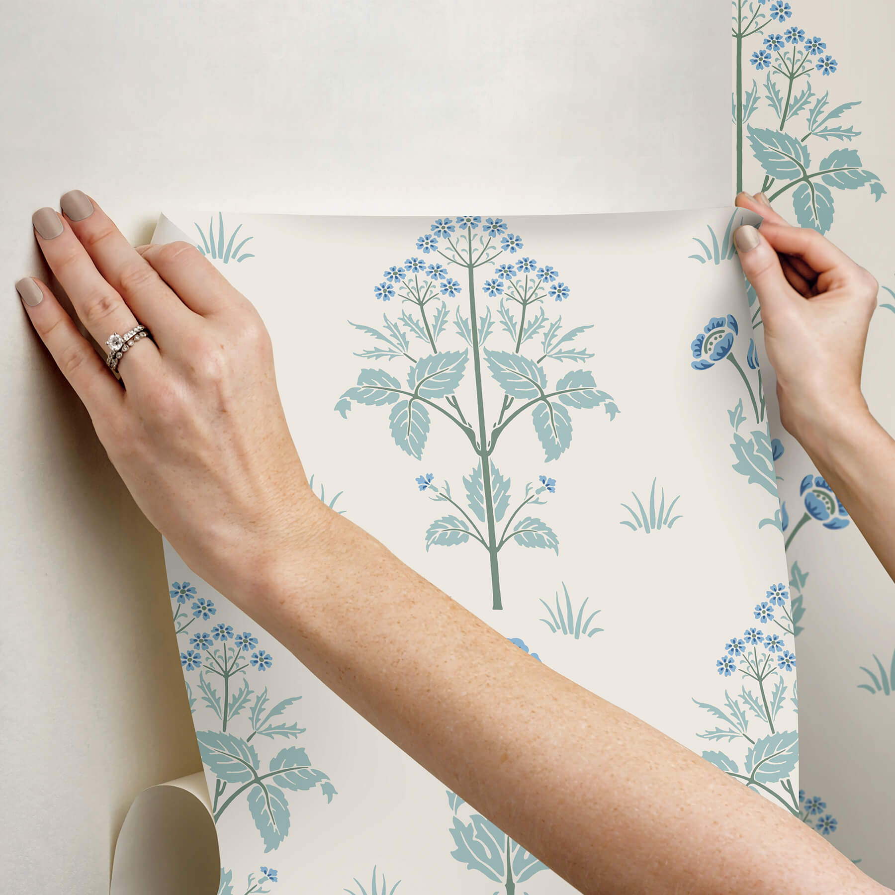 meadow-sweet-chalk-and-wedgwood-peel-and-stick-wallpaper-york-wallcoverings-mcs6605 - York Wallcoverings Wallpaper