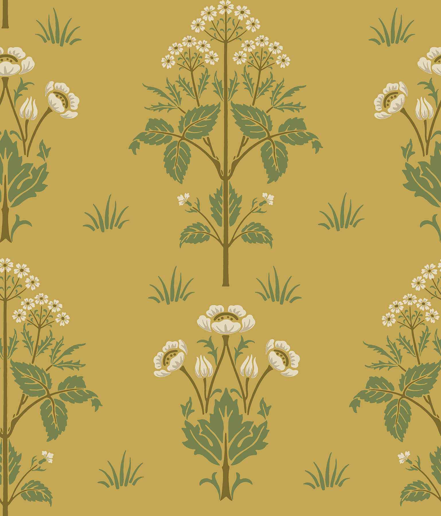 Meadow Sweet Saffron and Thyme Peel and - York Wallcoverings - MCS6607