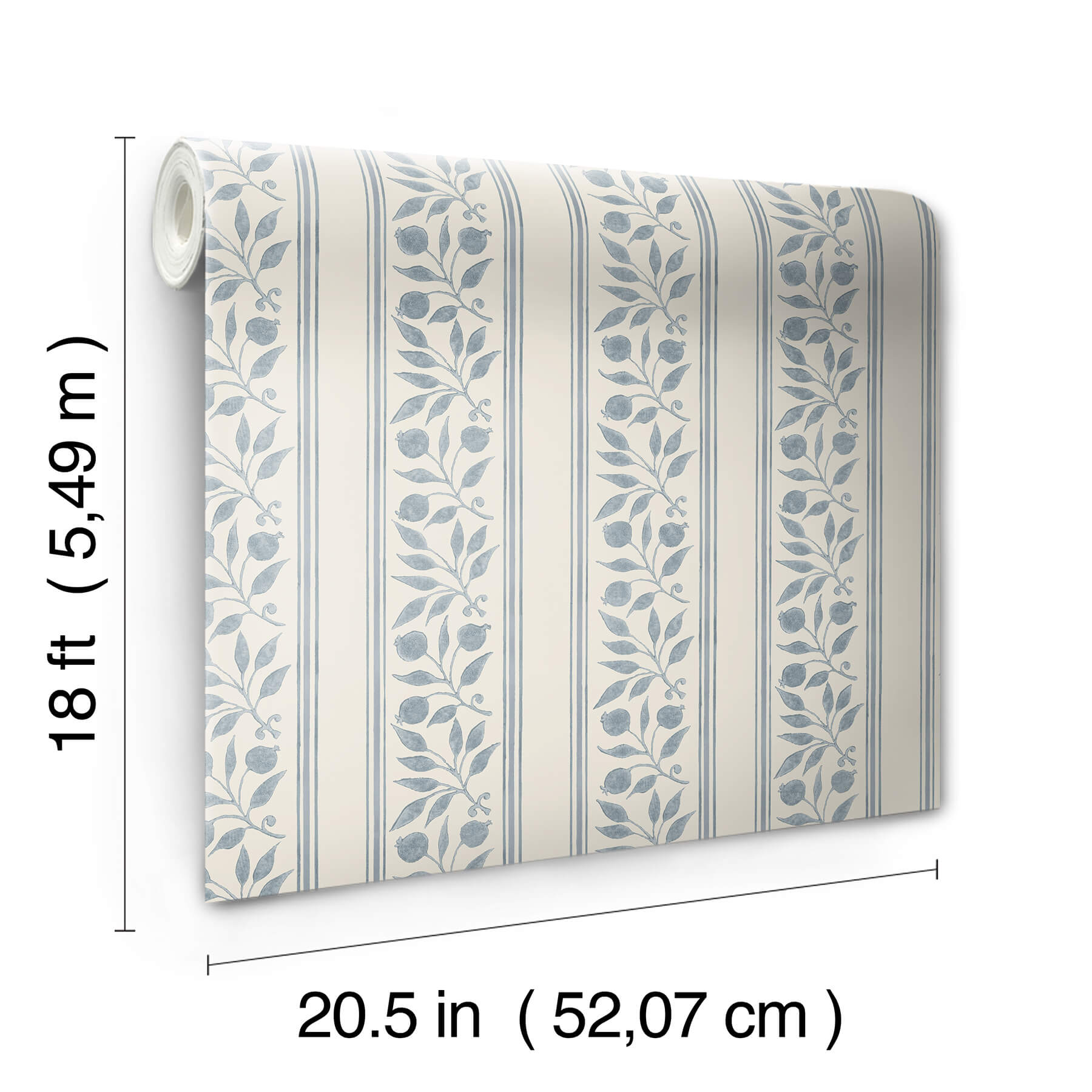 rosehip-stripe-china-blue-peel-and-stick-wallpaper-york-wallcoverings-mcs6609 - York Wallcoverings Wallpaper