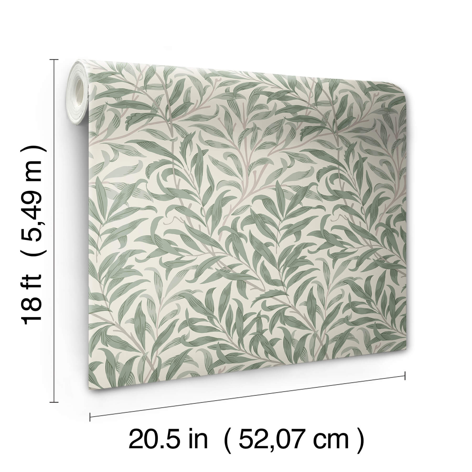 willow-boughs-bayleaf-peel-and-stick-wallpaper-york-wallcoverings-mcs6619 - York Wallcoverings Wallpaper