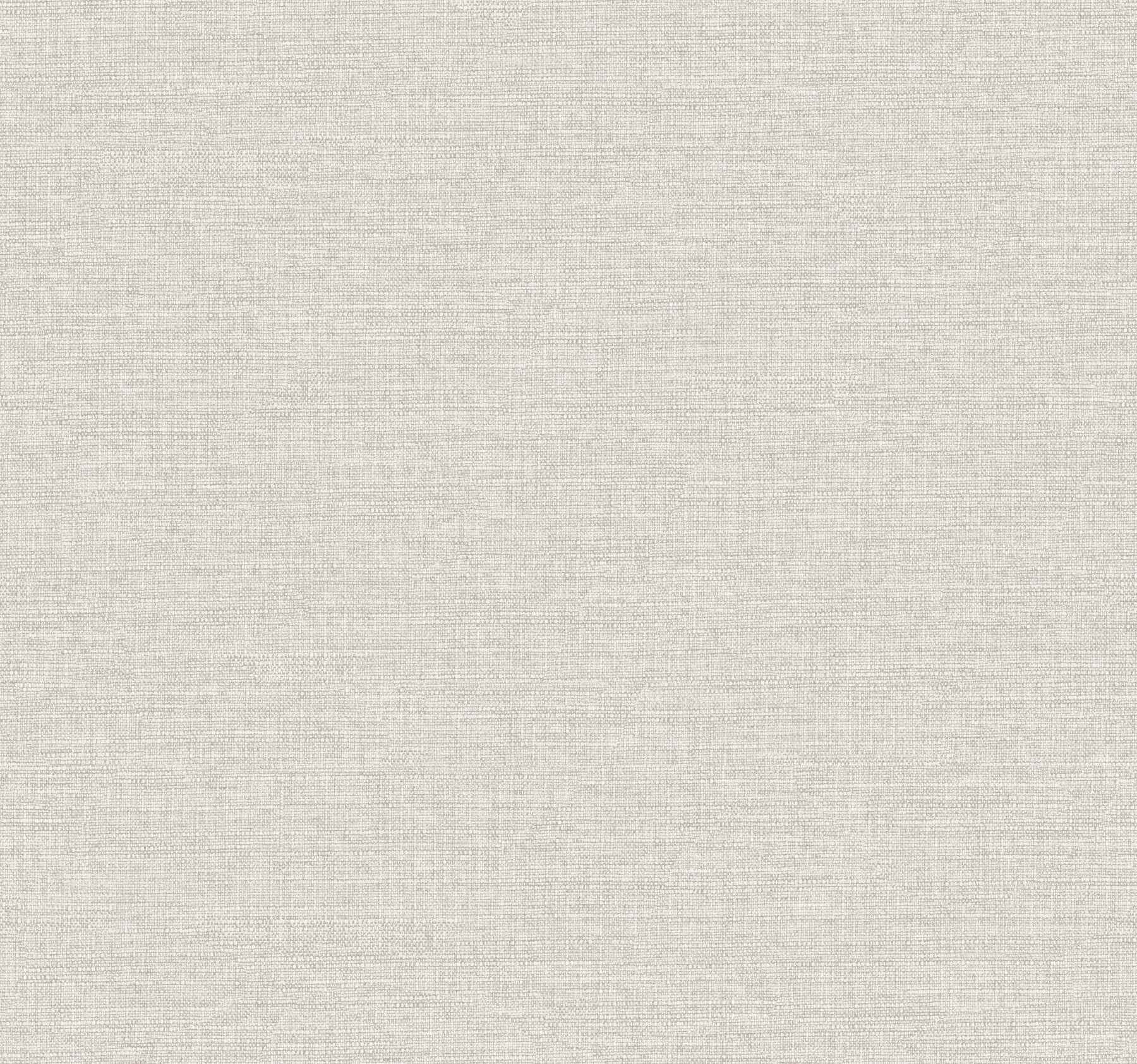 Terrene Light Grey Faux Linen Wallpaper - York Wallcoverings - UW1013N