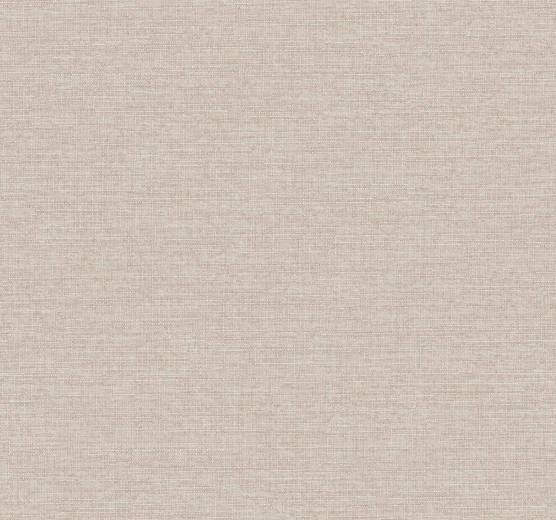 Terrene Light Brown Faux Linen Wallpaper - York Wallcoverings - UW1014N