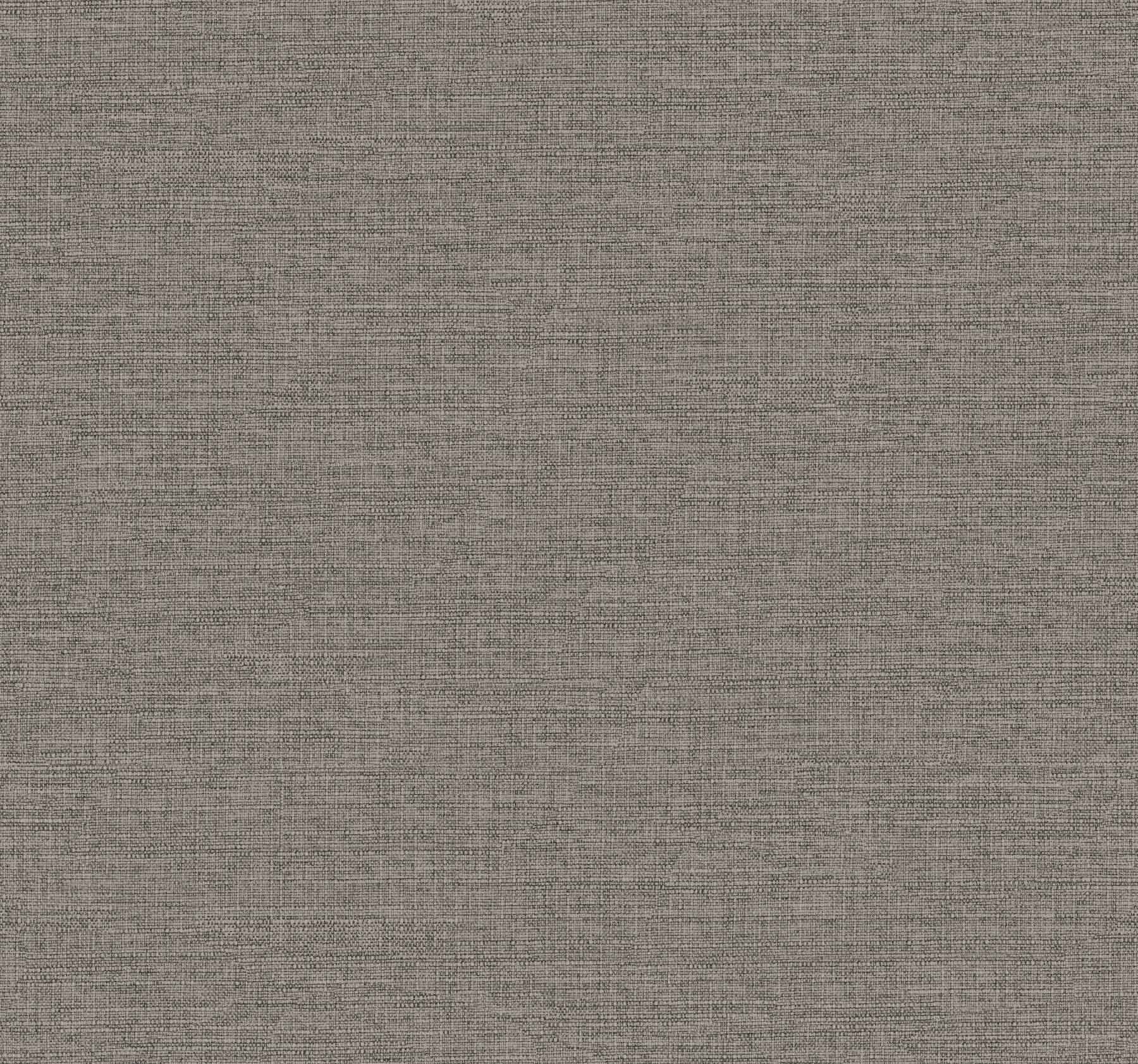 Terrene Charcoal Faux Linen Wallpaper - York Wallcoverings - UW1020N