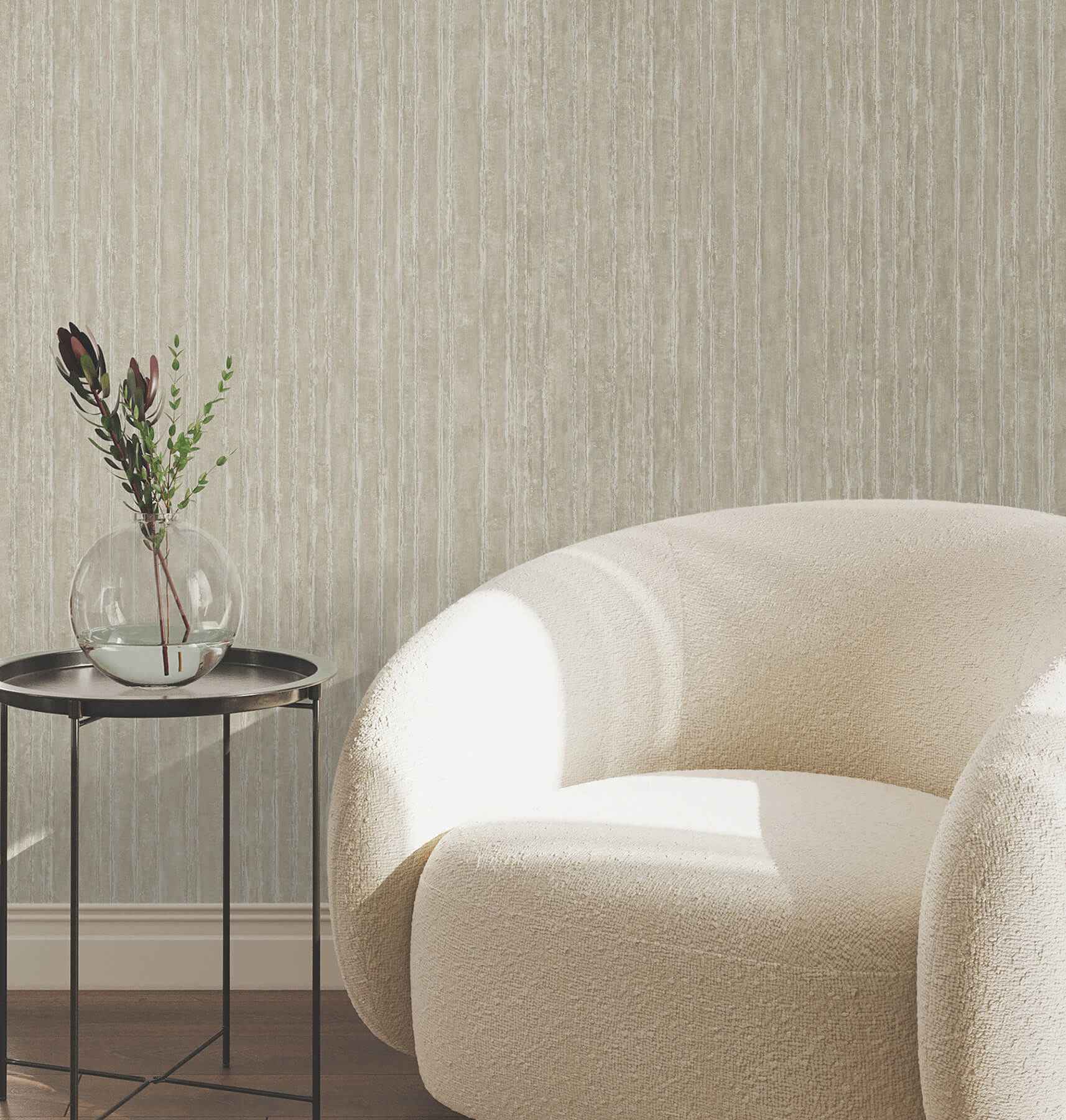 Precious Metal Taupe Corrugated Wallpaper - York Wallcoverings - UW1025N - York Wallcoverings Wallpaper